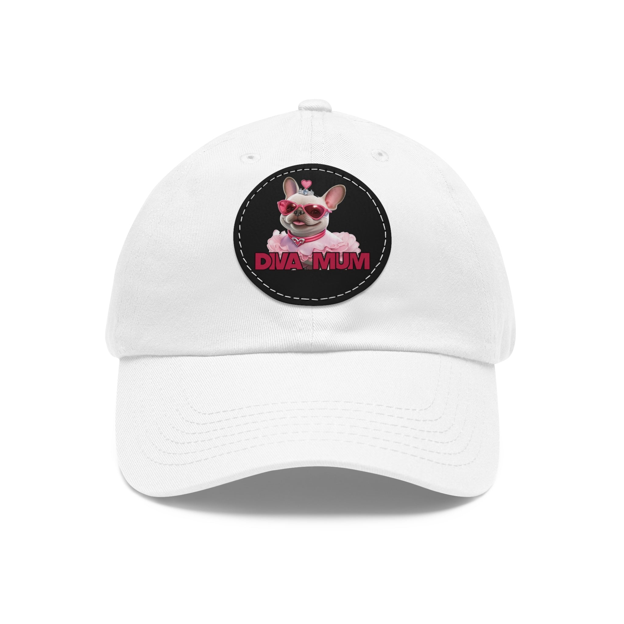 Dad Hat with Leather Patch (Round)