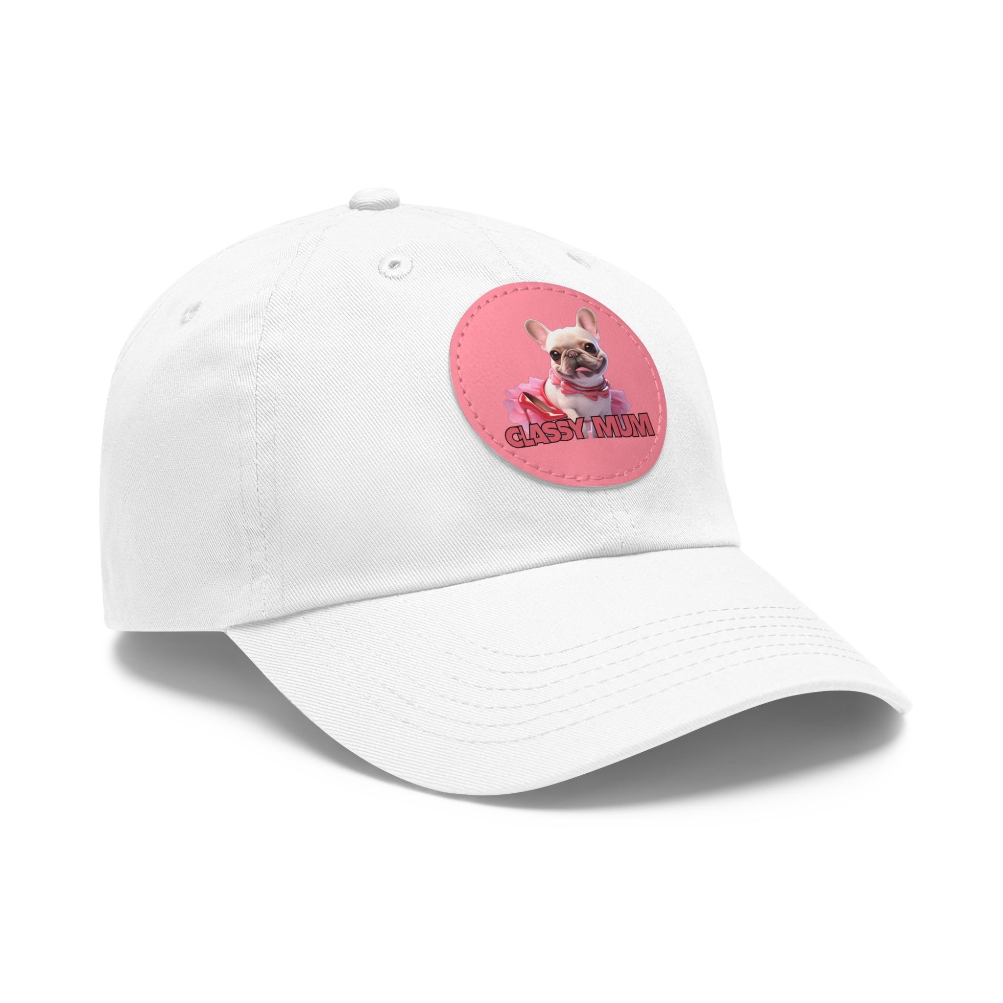 Dad Hat with Leather Patch (Round)