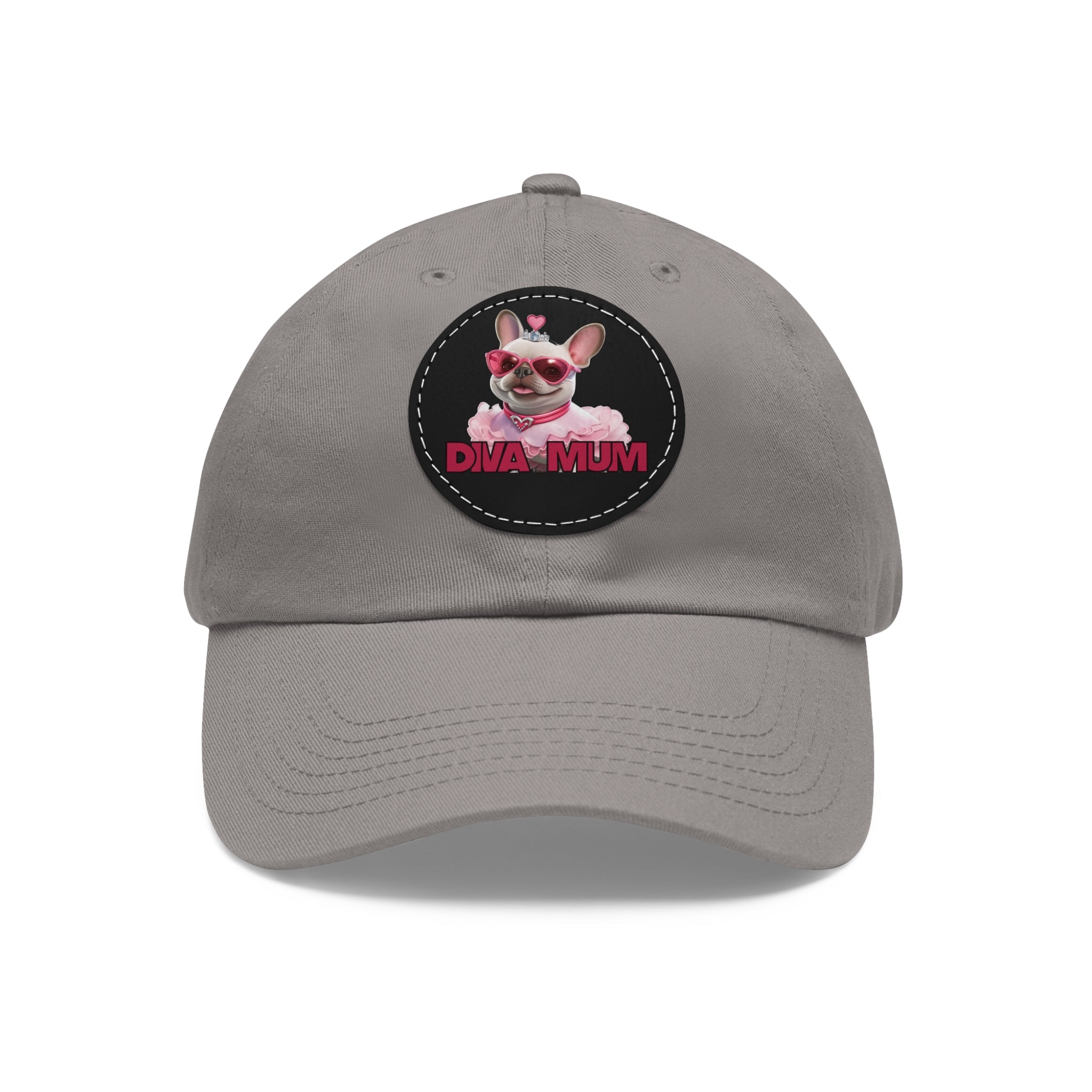 Dad Hat with Leather Patch (Round)