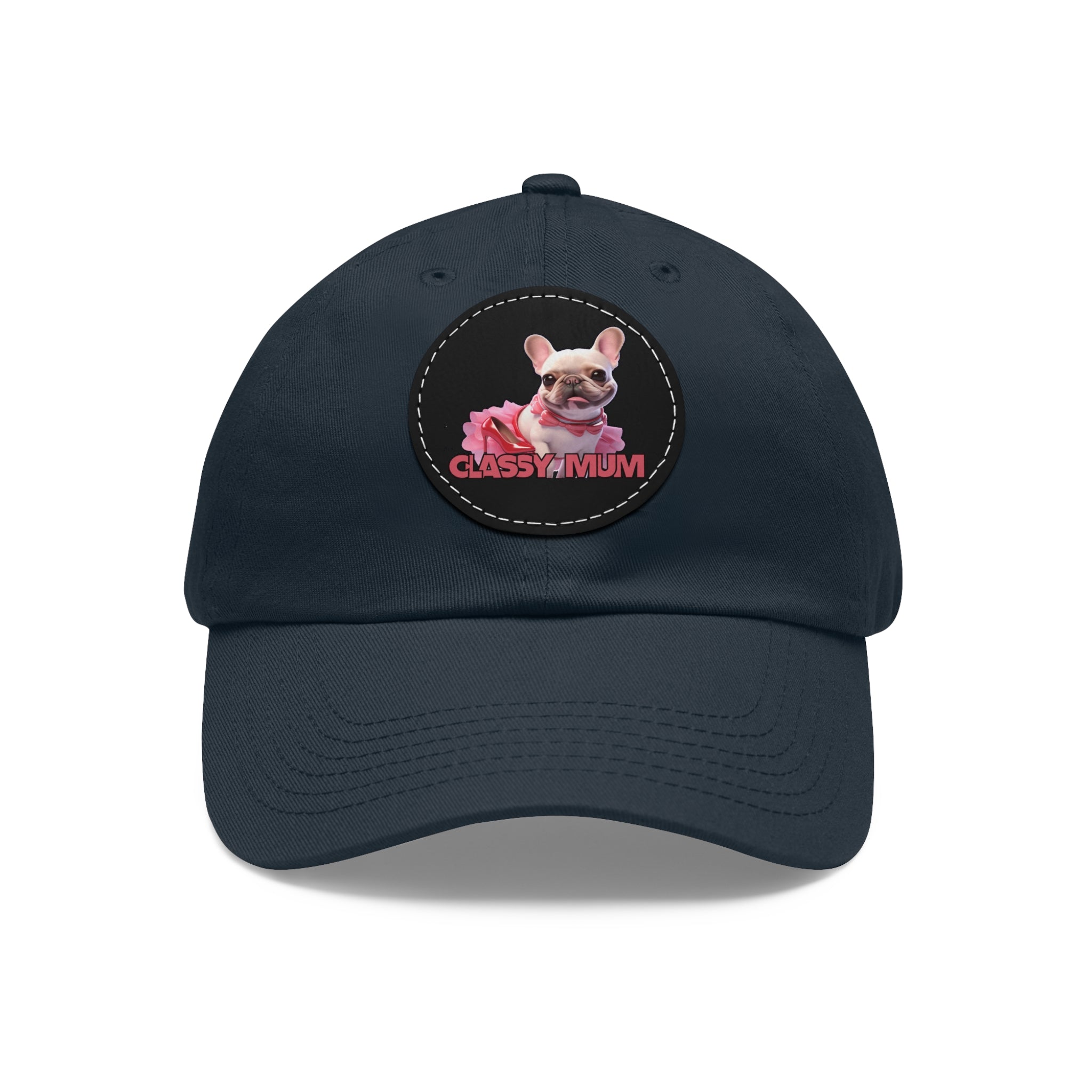Dad Hat with Leather Patch (Round)