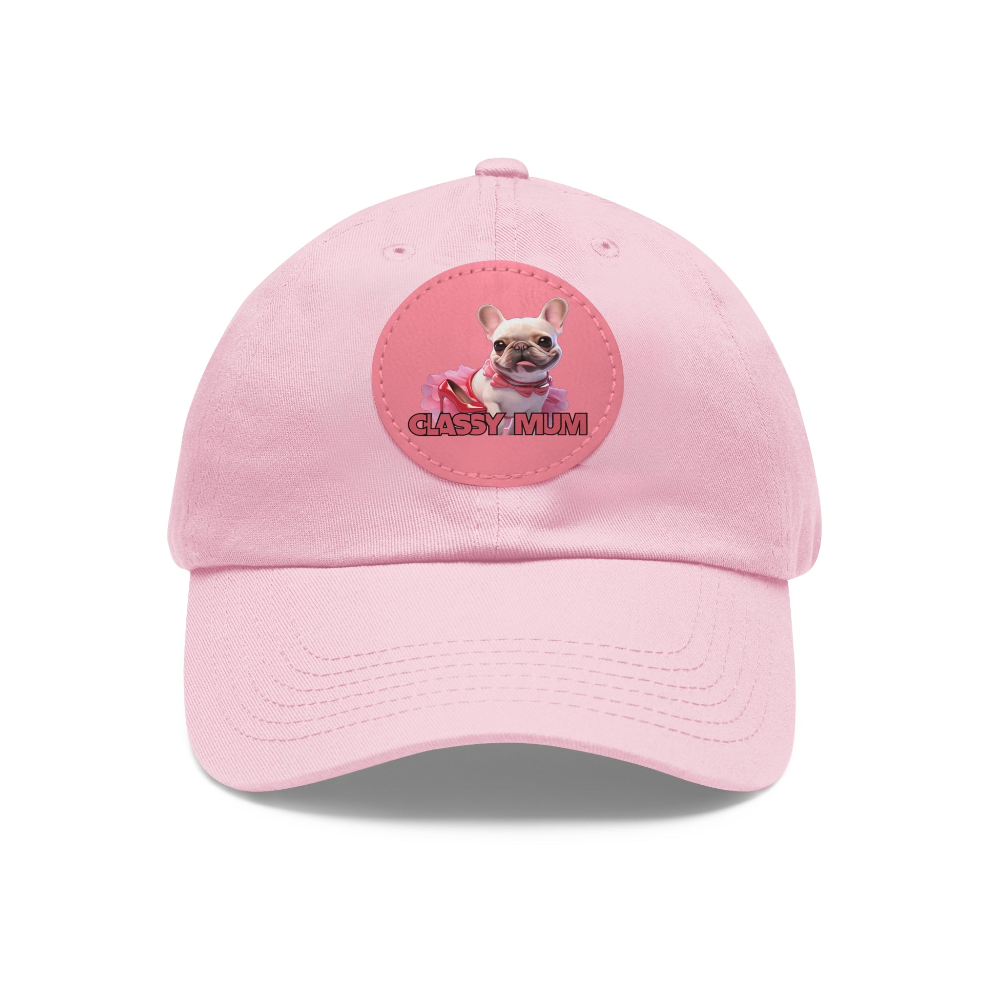 Dad Hat with Leather Patch (Round)