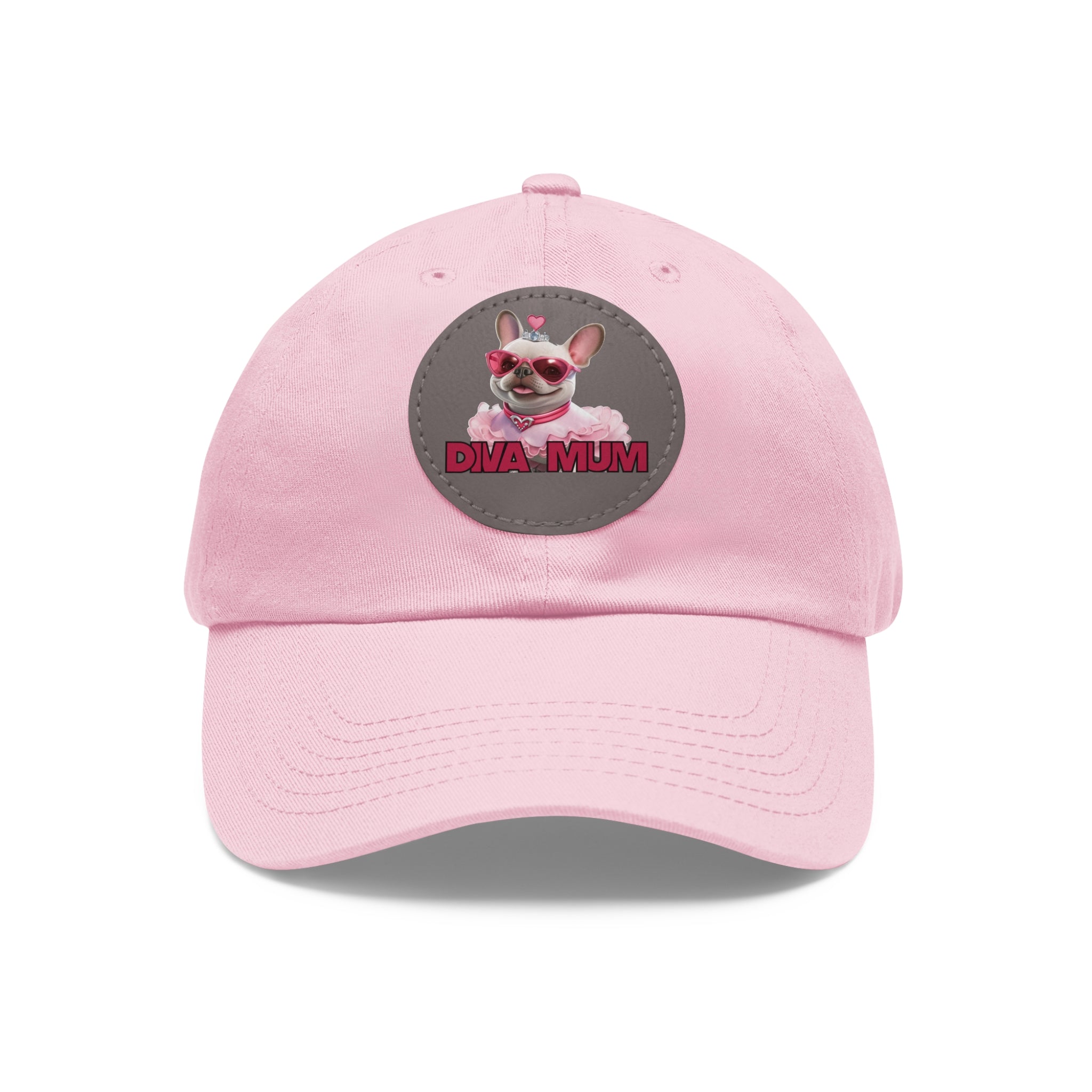 Dad Hat with Leather Patch (Round)