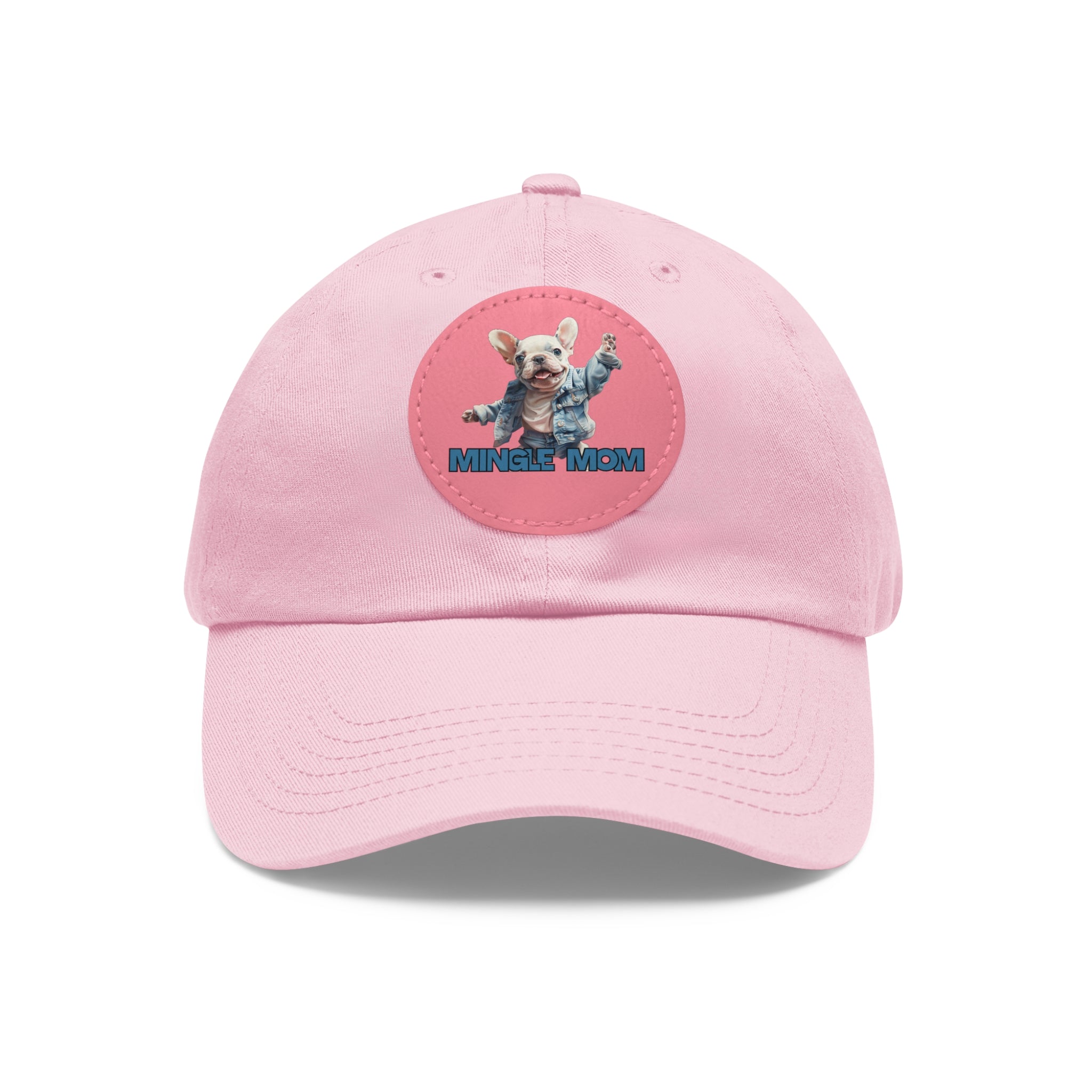 Dad Hat with Leather Patch (Round)