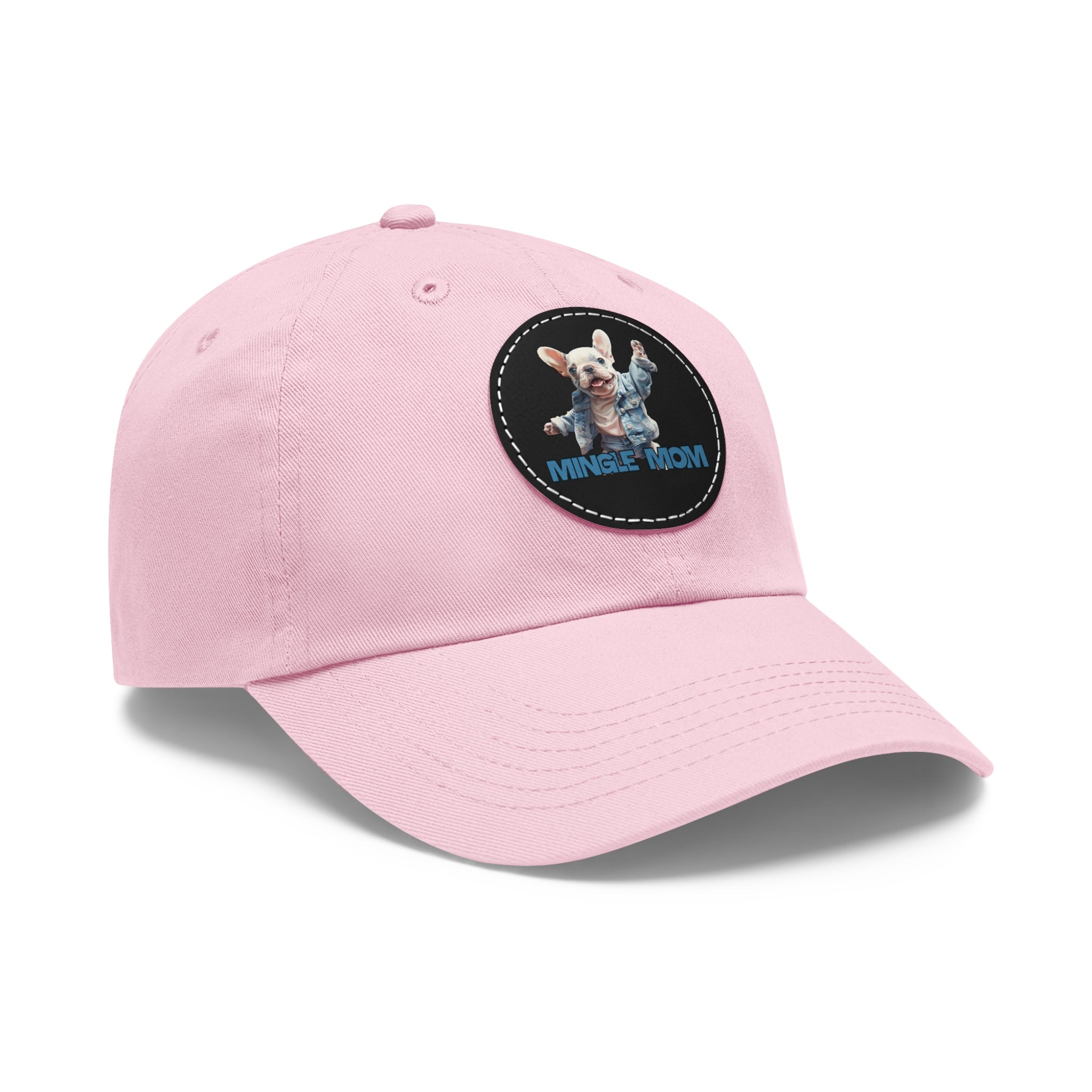 Dad Hat with Leather Patch (Round)