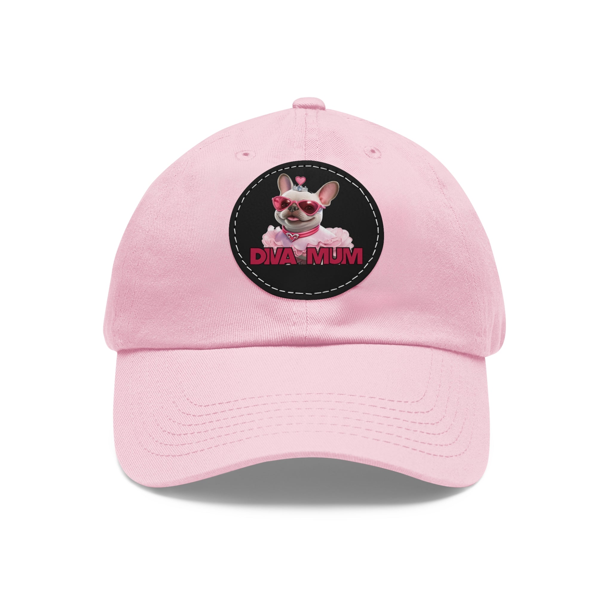 Dad Hat with Leather Patch (Round)