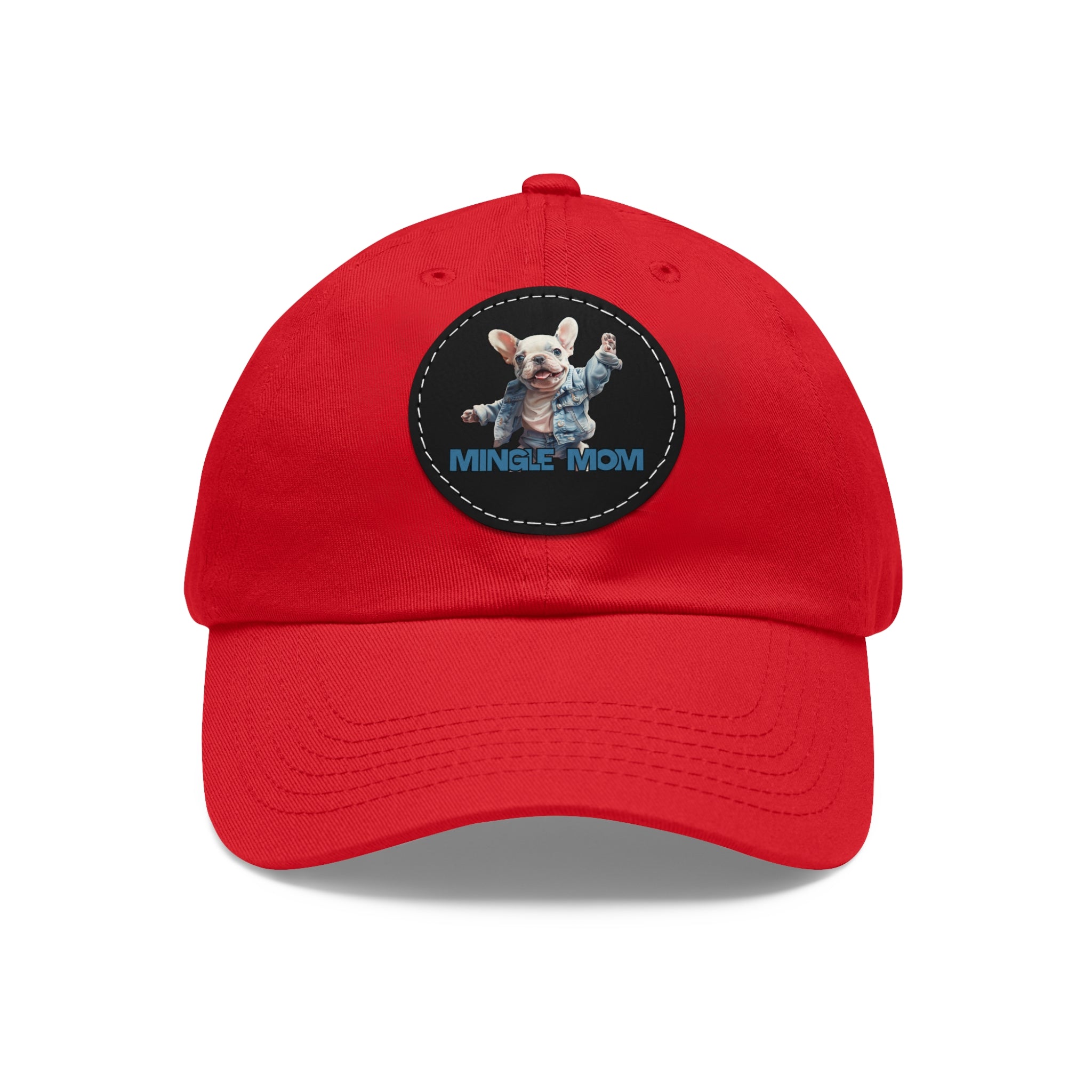 Dad Hat with Leather Patch (Round)