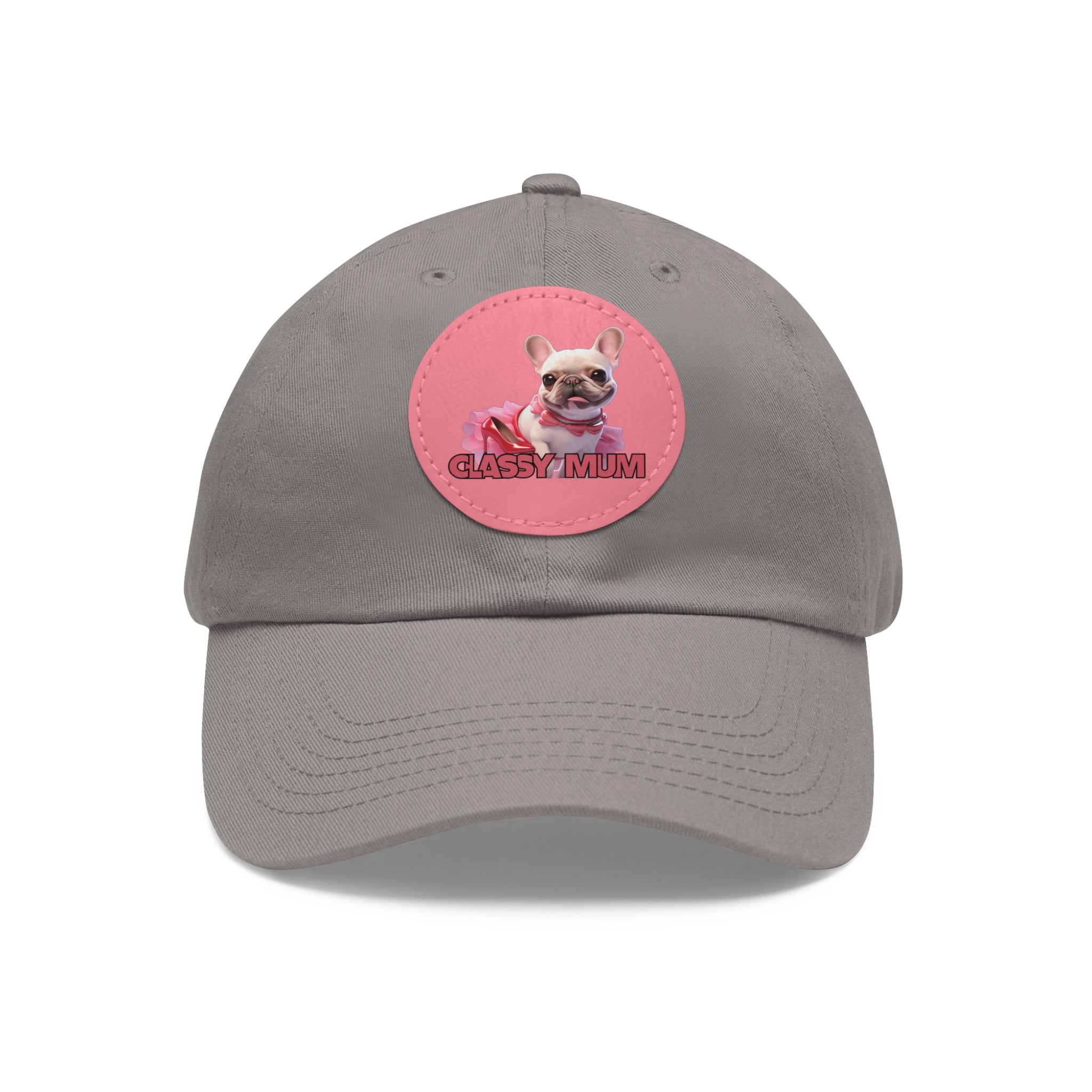 Dad Hat with Leather Patch (Round)