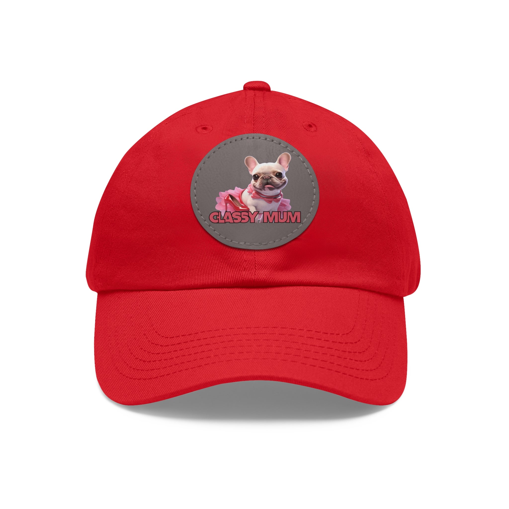 Dad Hat with Leather Patch (Round)