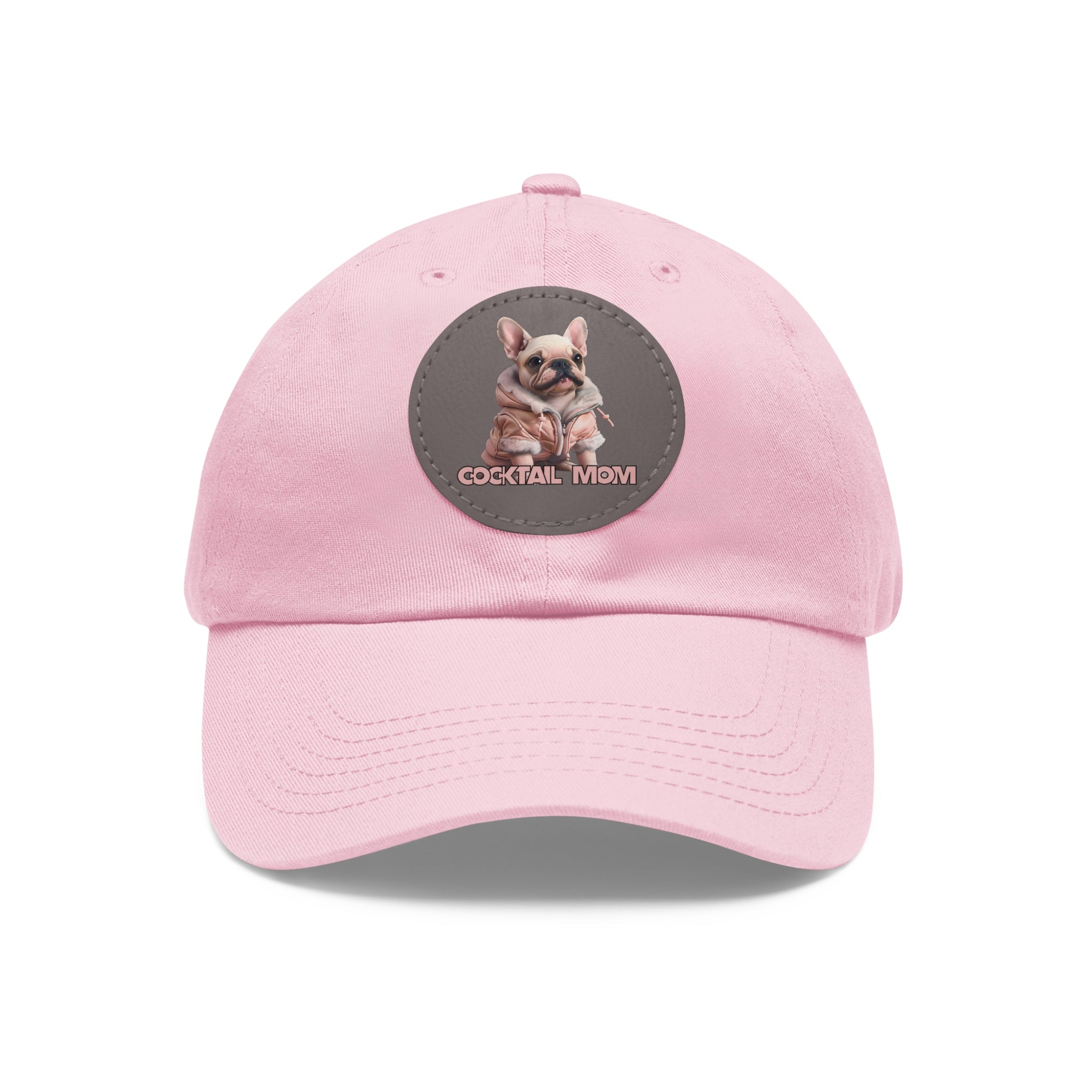 Dad Hat with Leather Patch (Round)