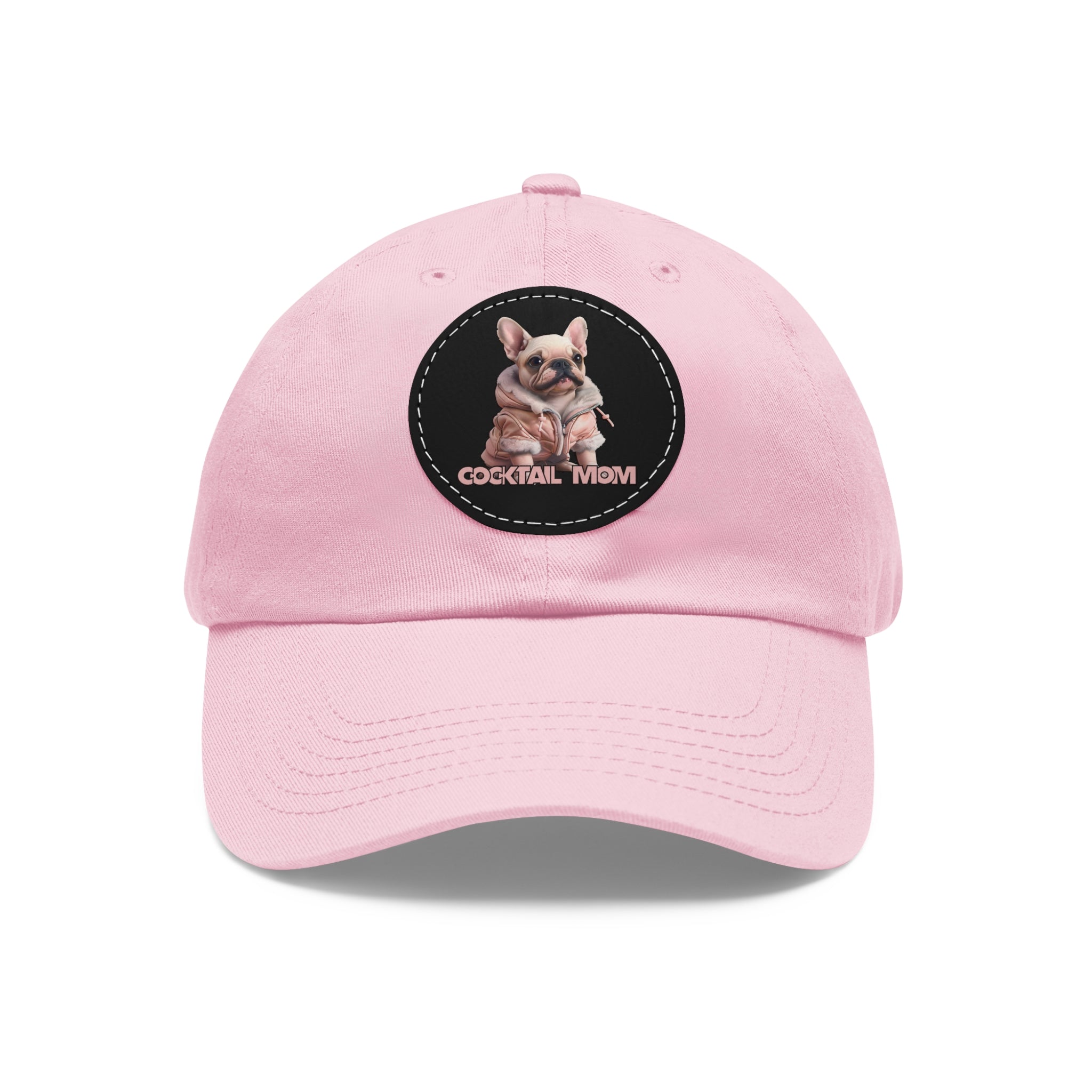 Dad Hat with Leather Patch (Round)