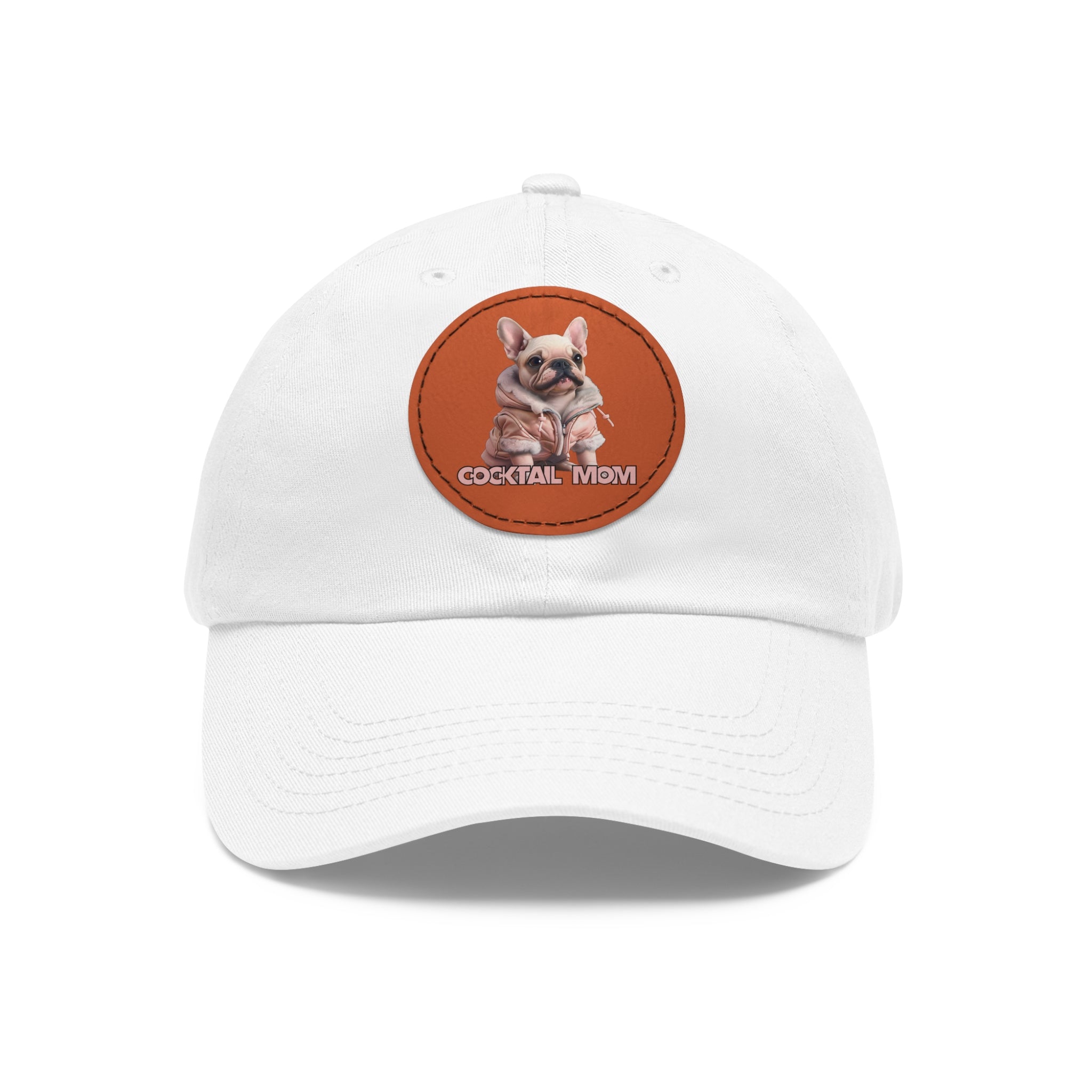 Dad Hat with Leather Patch (Round)
