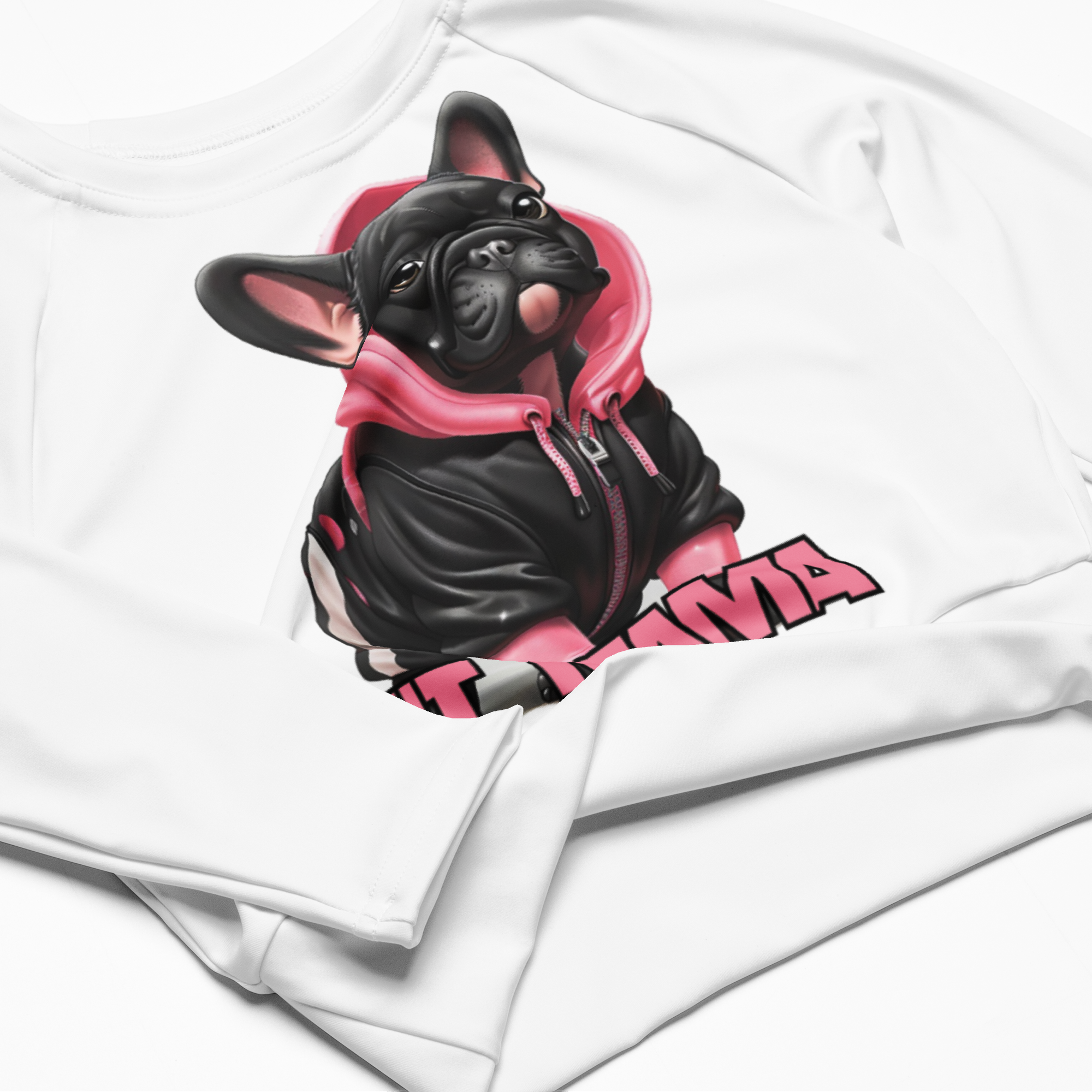 Recycled long-sleeve crop top