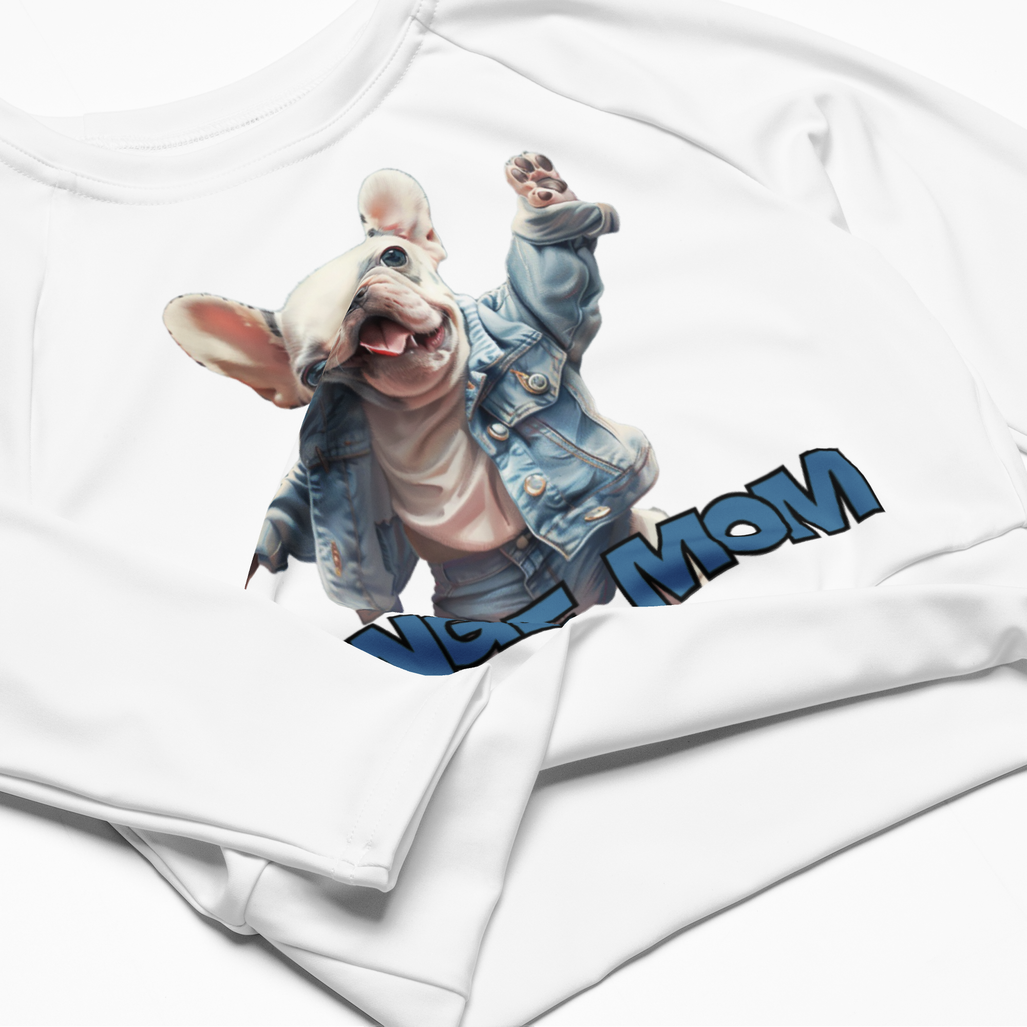 Recycled long-sleeve crop top