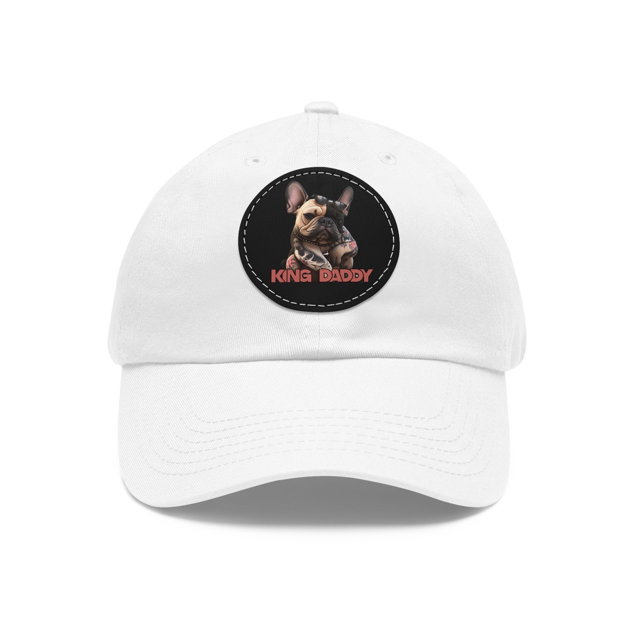 Dad Hat with Leather Patch (Round)