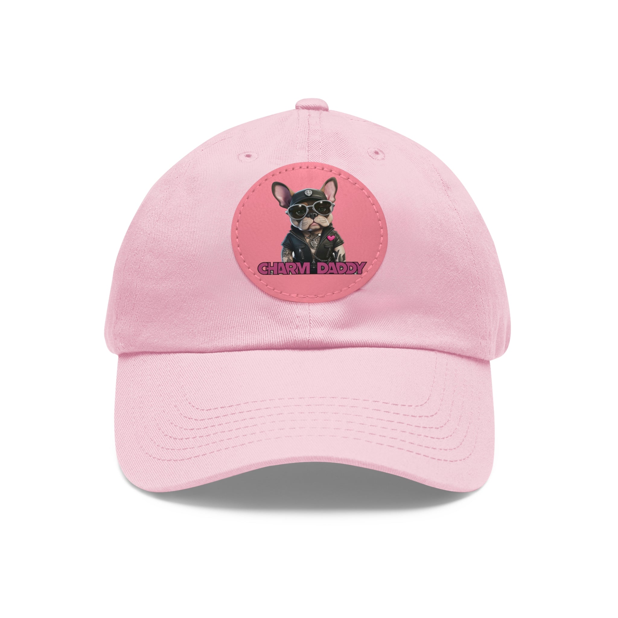 Dad Hat with Leather Patch (Round)