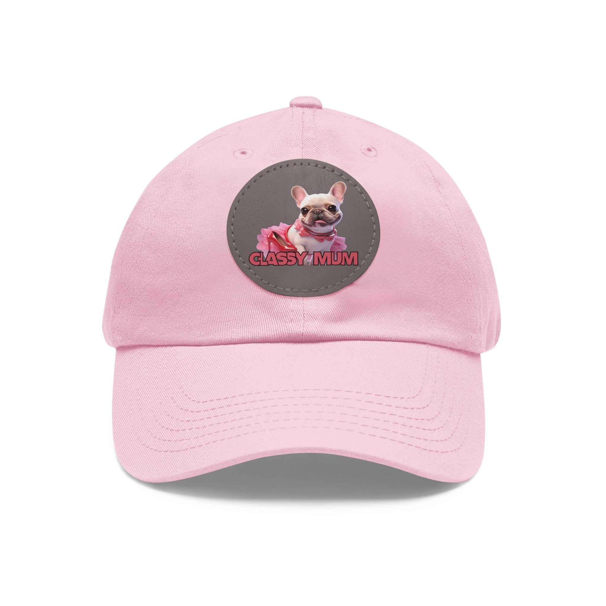 Dad Hat with Leather Patch (Round)