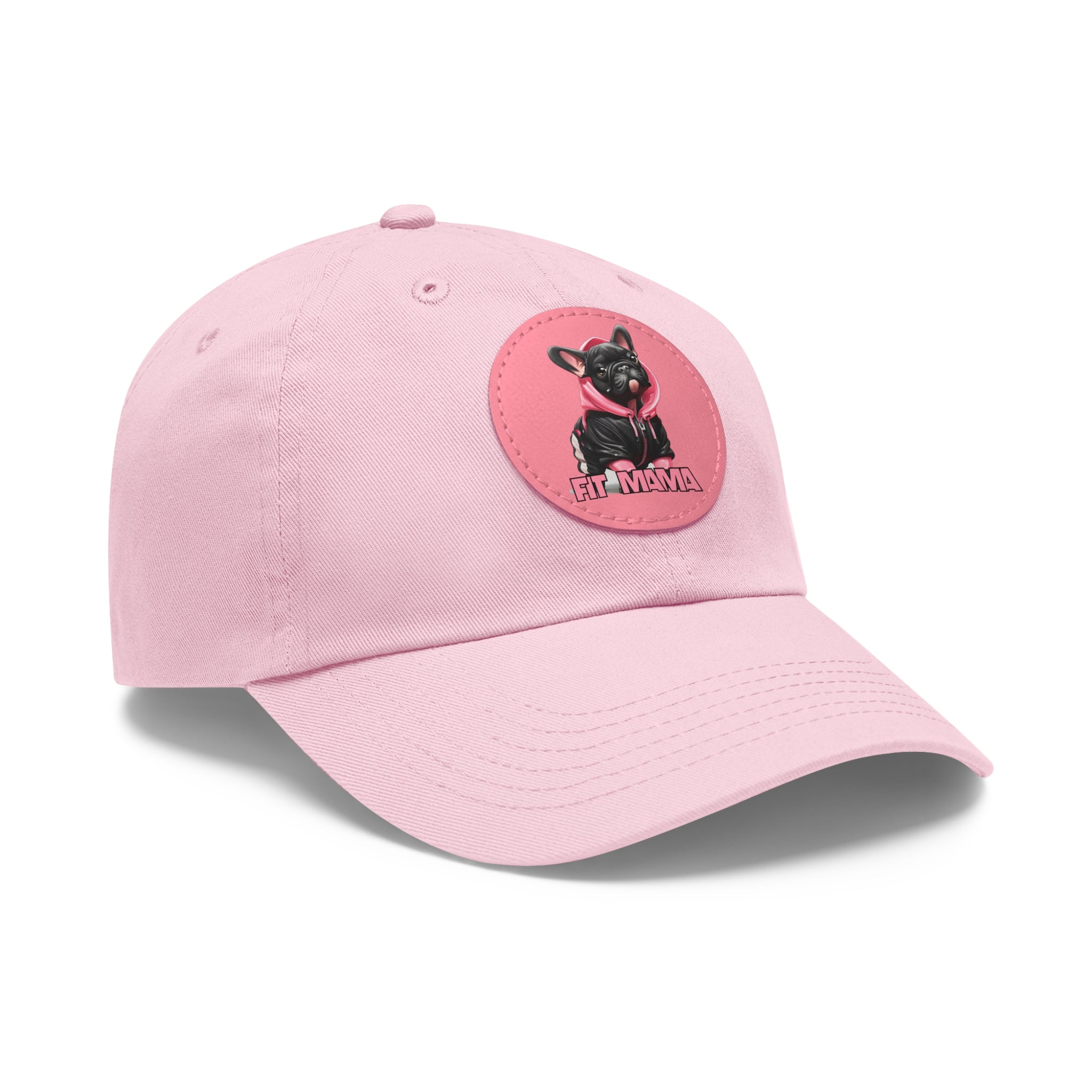 Dad Hat with Leather Patch (Round)