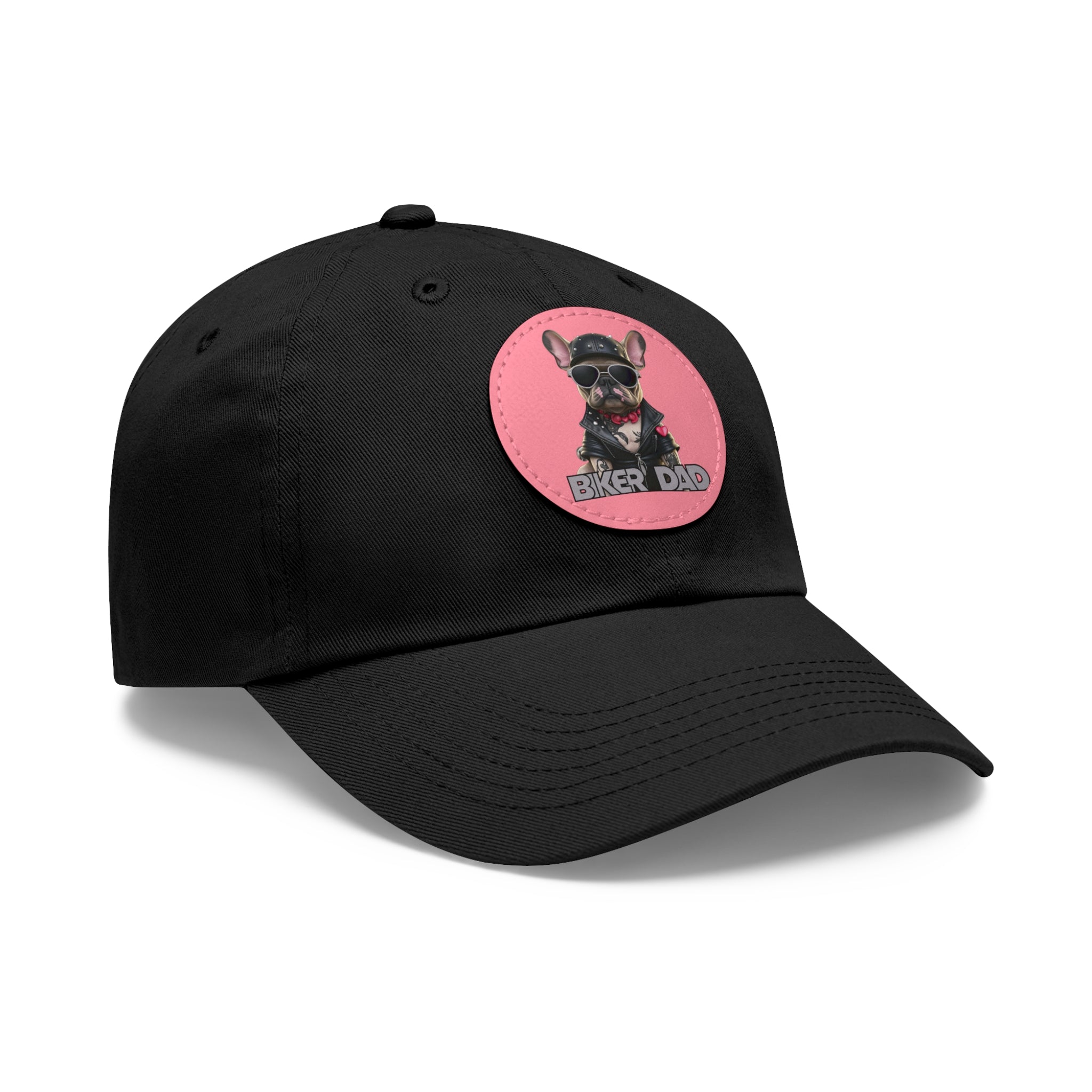 Dad Hat with Leather Patch (Round)