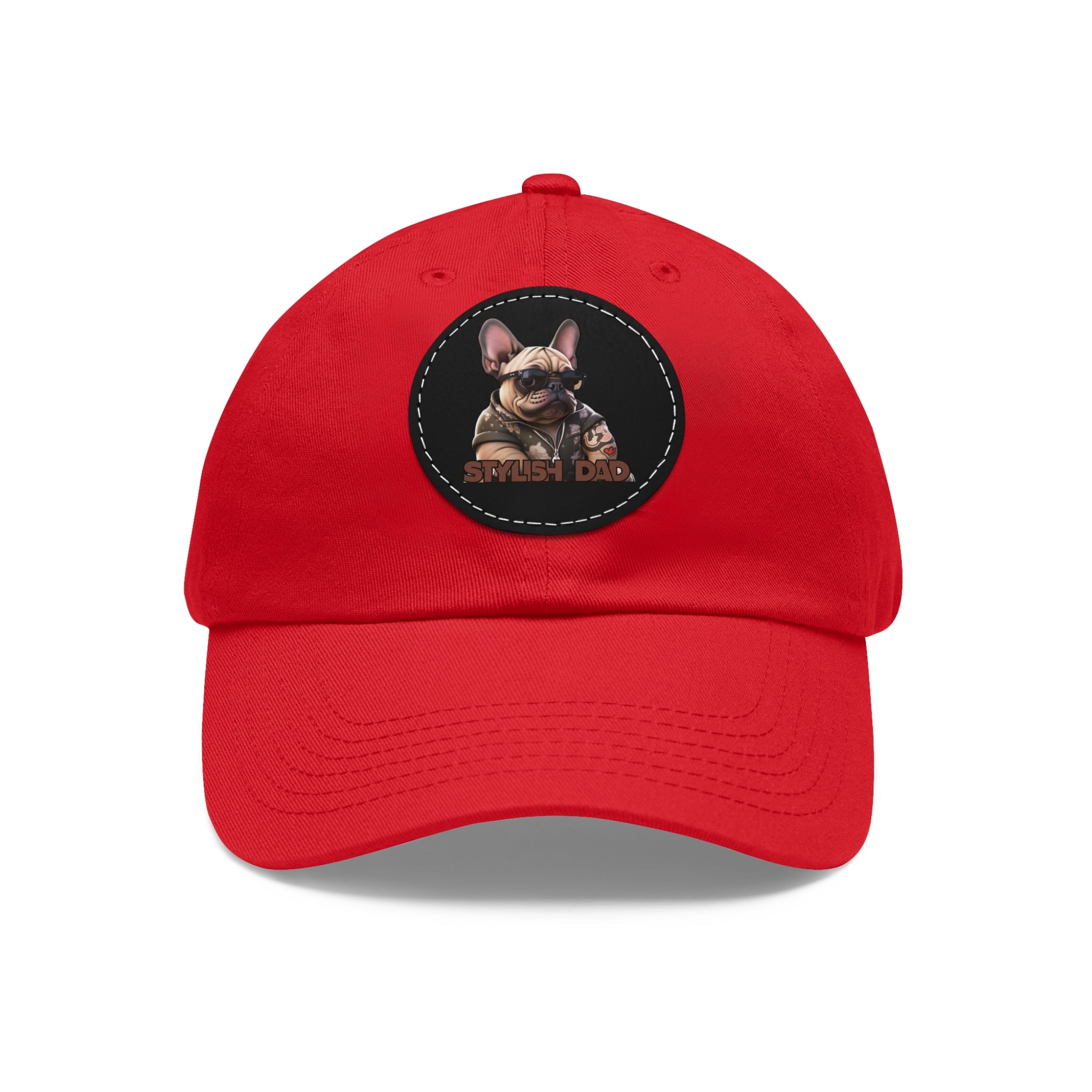 Dad Hat with Leather Patch (Round)