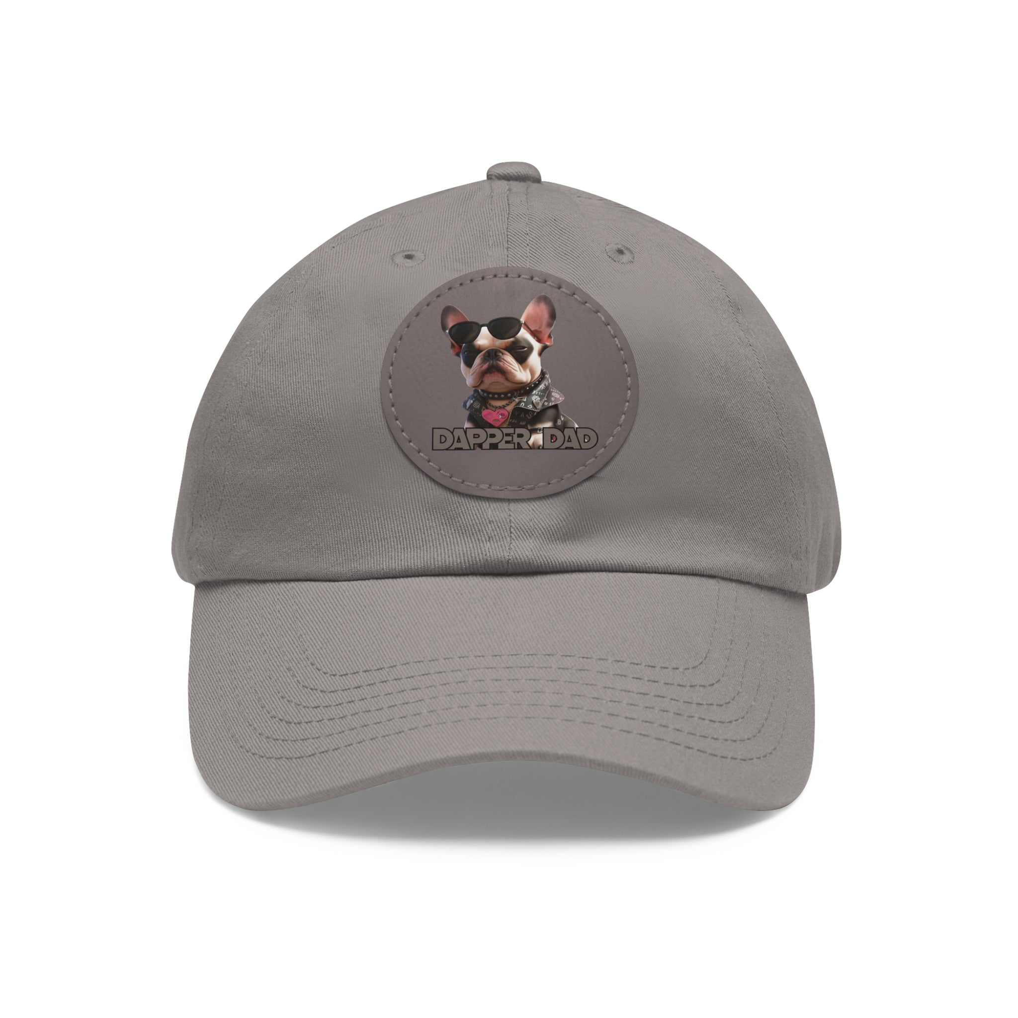 Dad Hat with Leather Patch (Round)