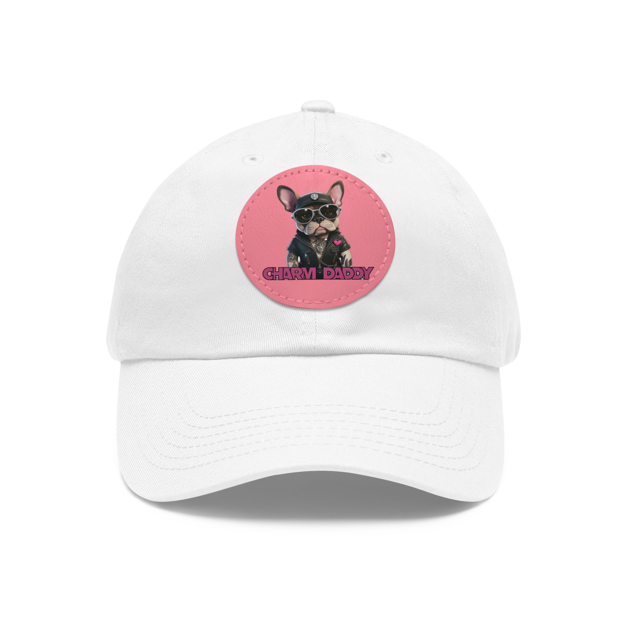 Dad Hat with Leather Patch (Round)