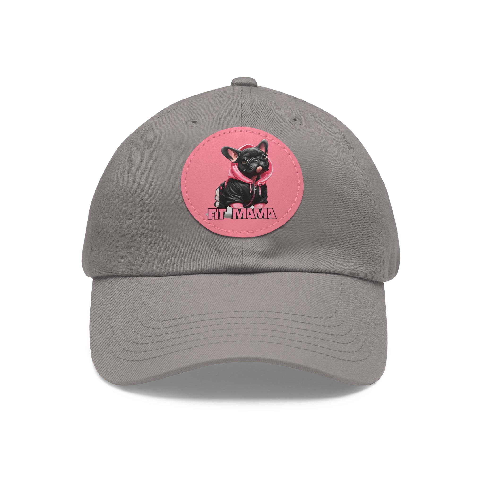 Dad Hat with Leather Patch (Round)