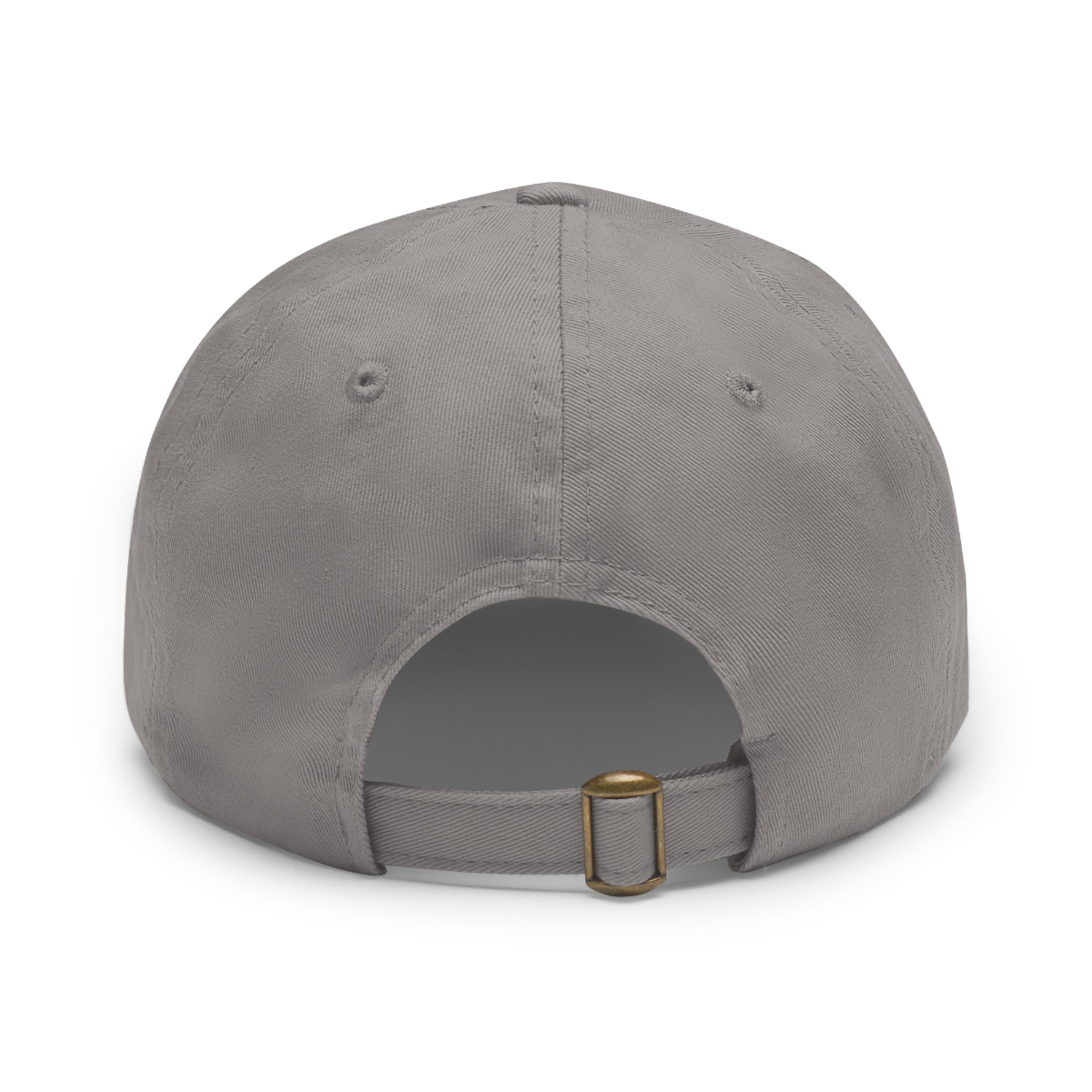 Dad Hat with Leather Patch (Round)