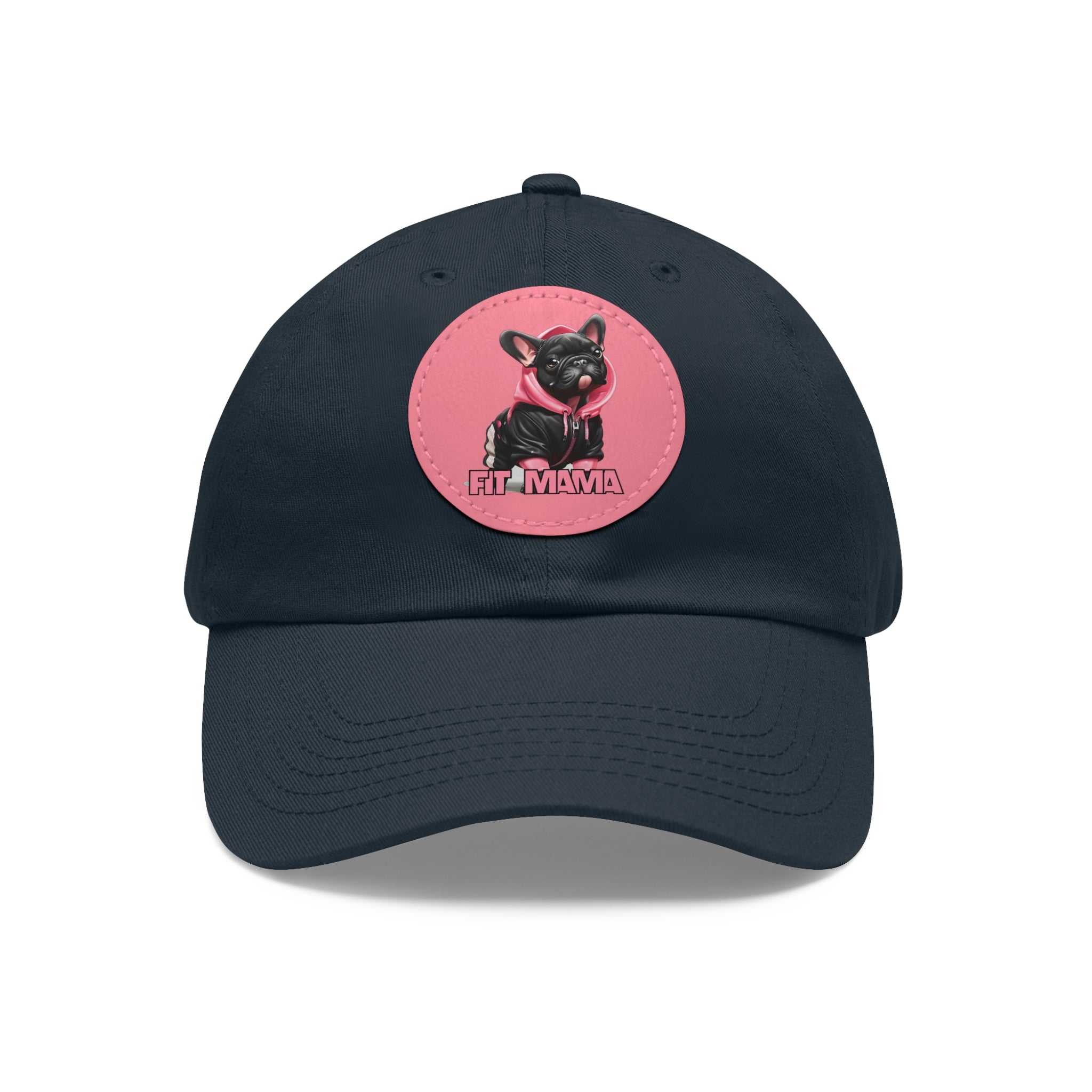 Dad Hat with Leather Patch (Round)