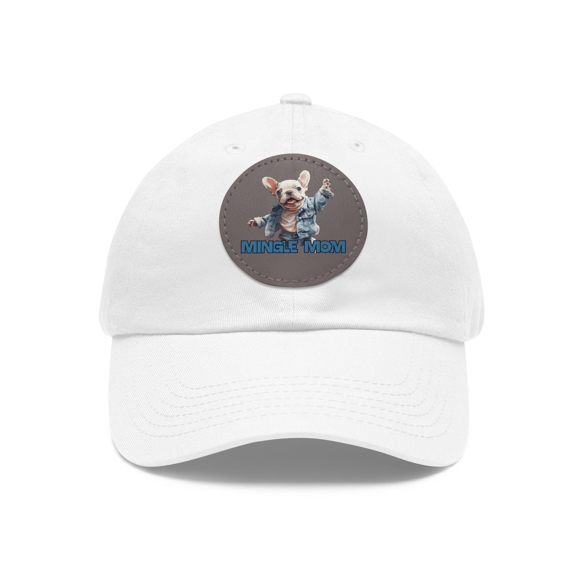 Dad Hat with Leather Patch (Round)