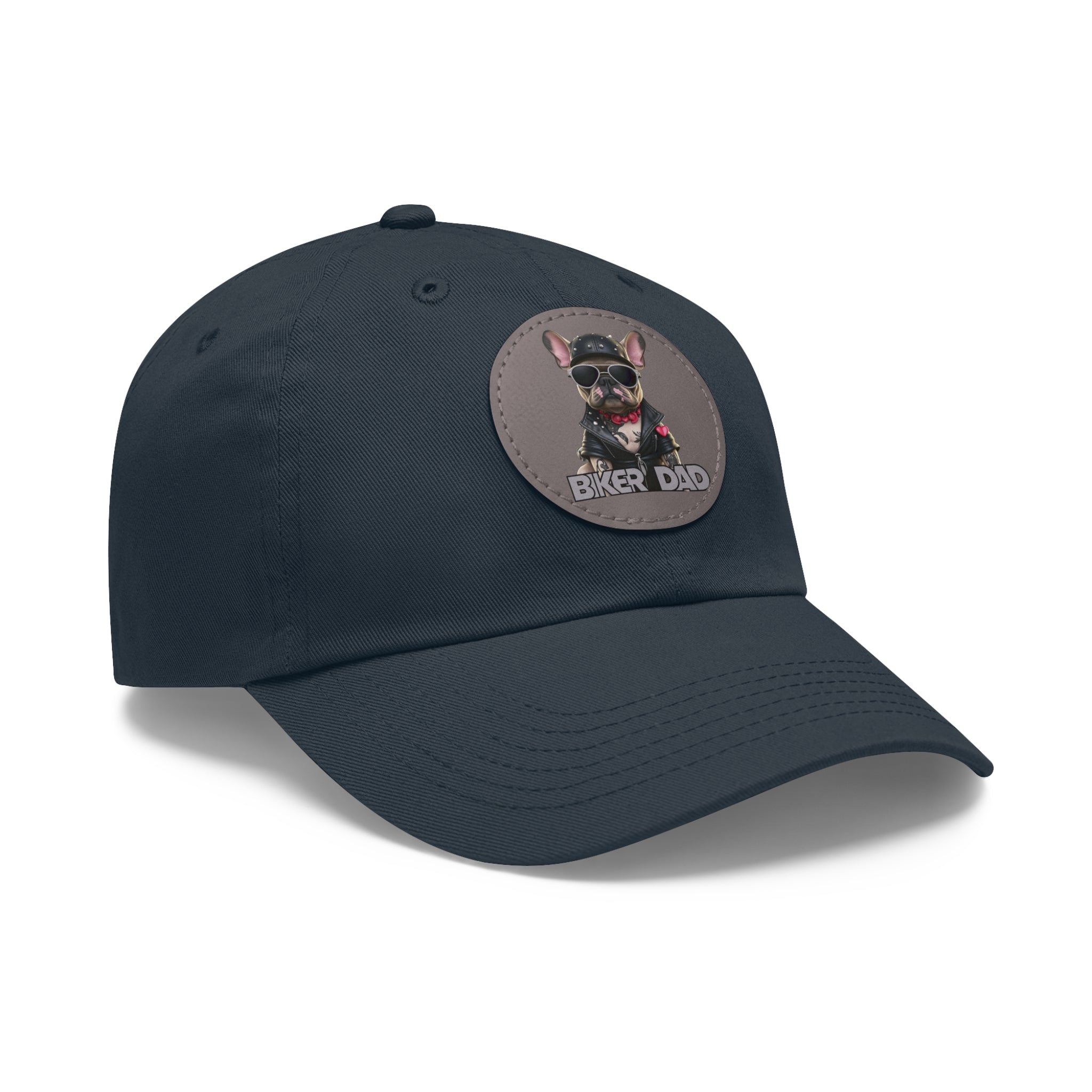 Dad Hat with Leather Patch (Round)