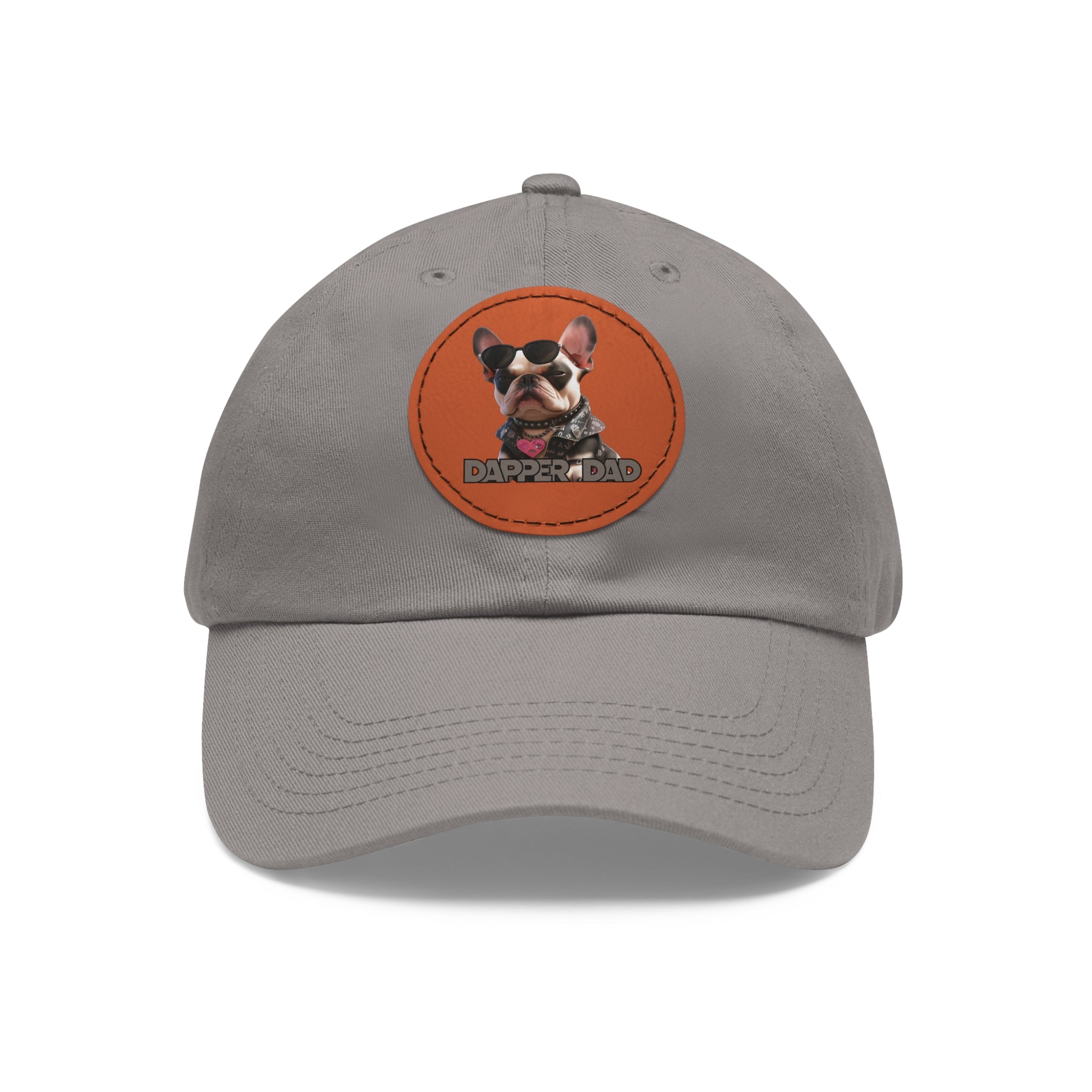 Dad Hat with Leather Patch (Round)