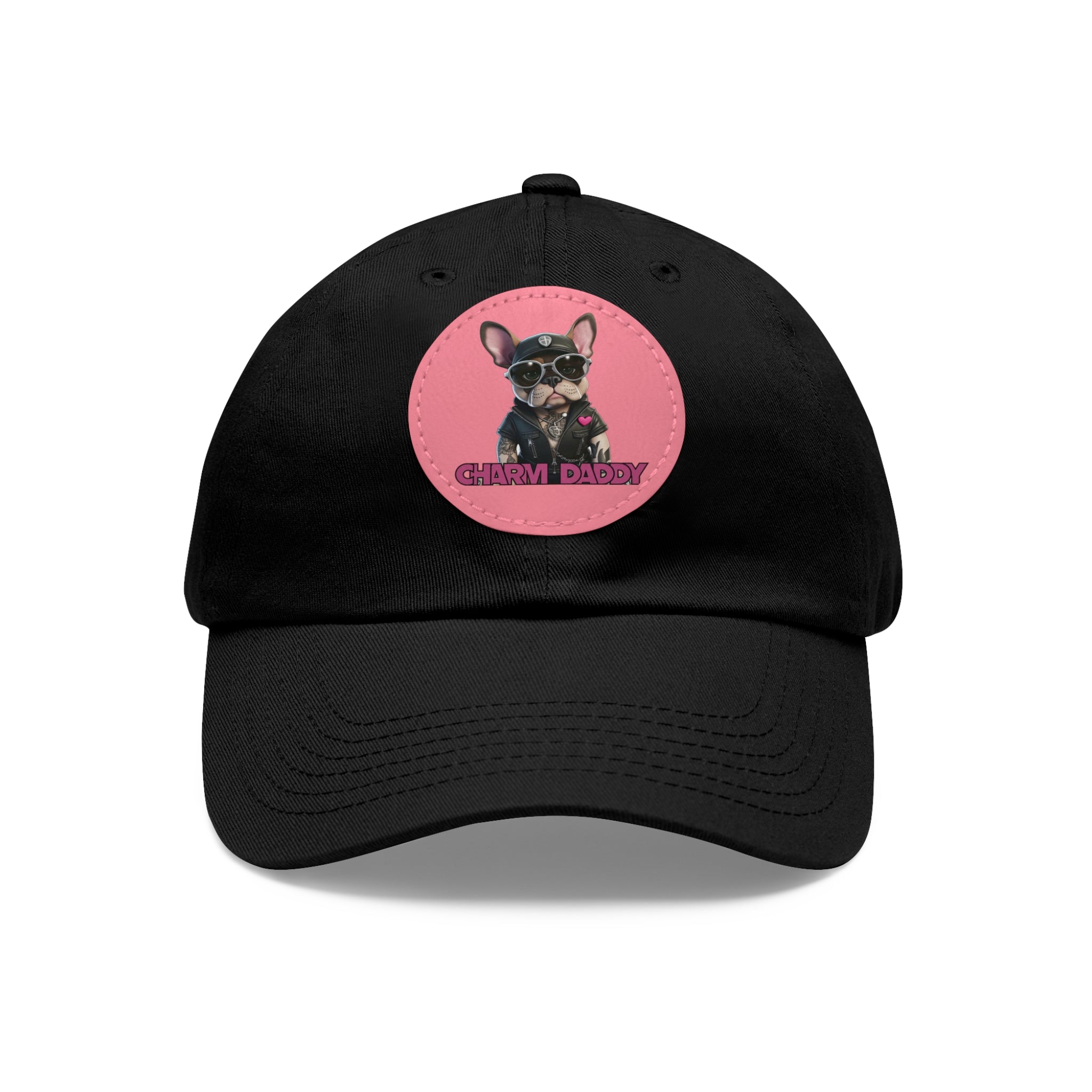 Dad Hat with Leather Patch (Round)