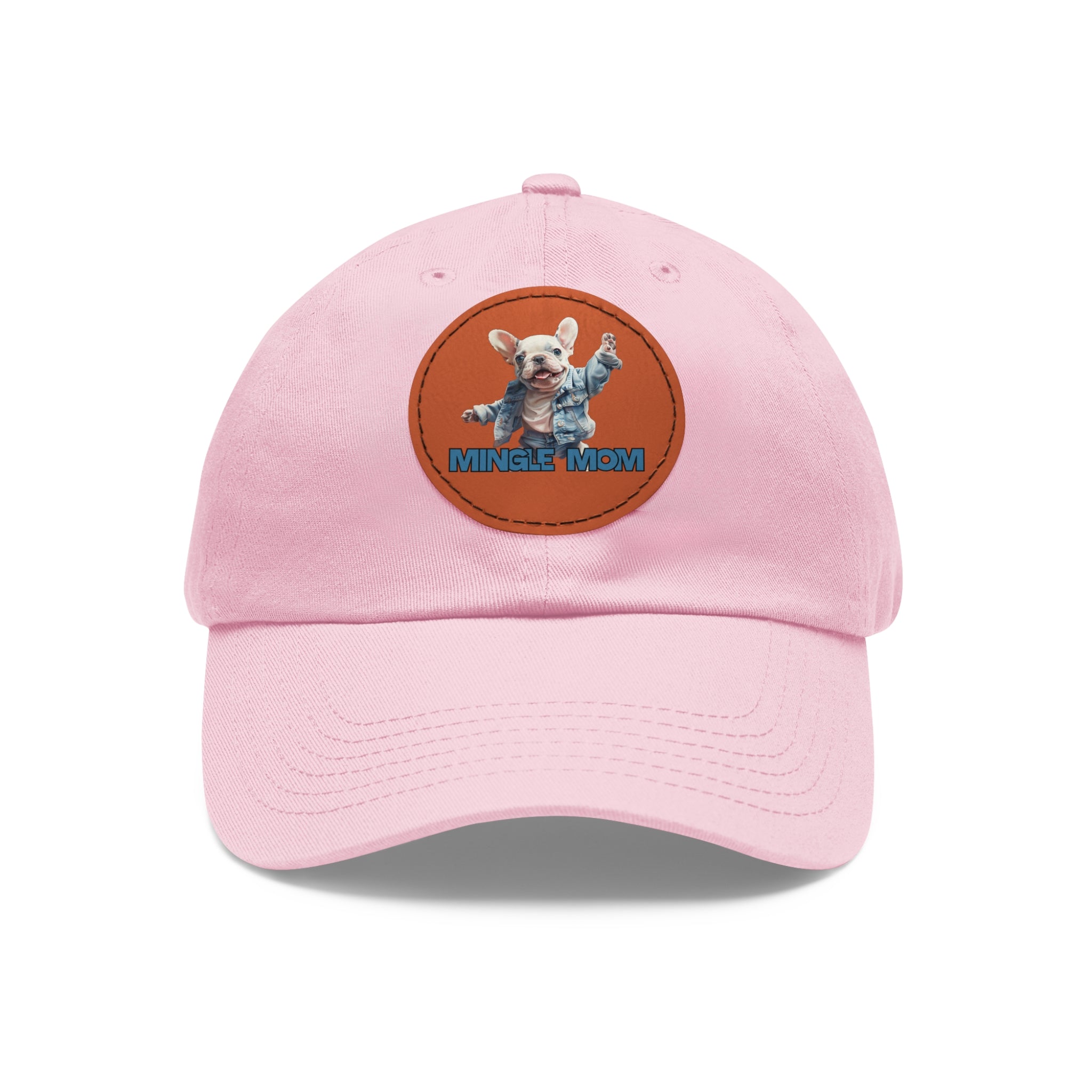 Dad Hat with Leather Patch (Round)