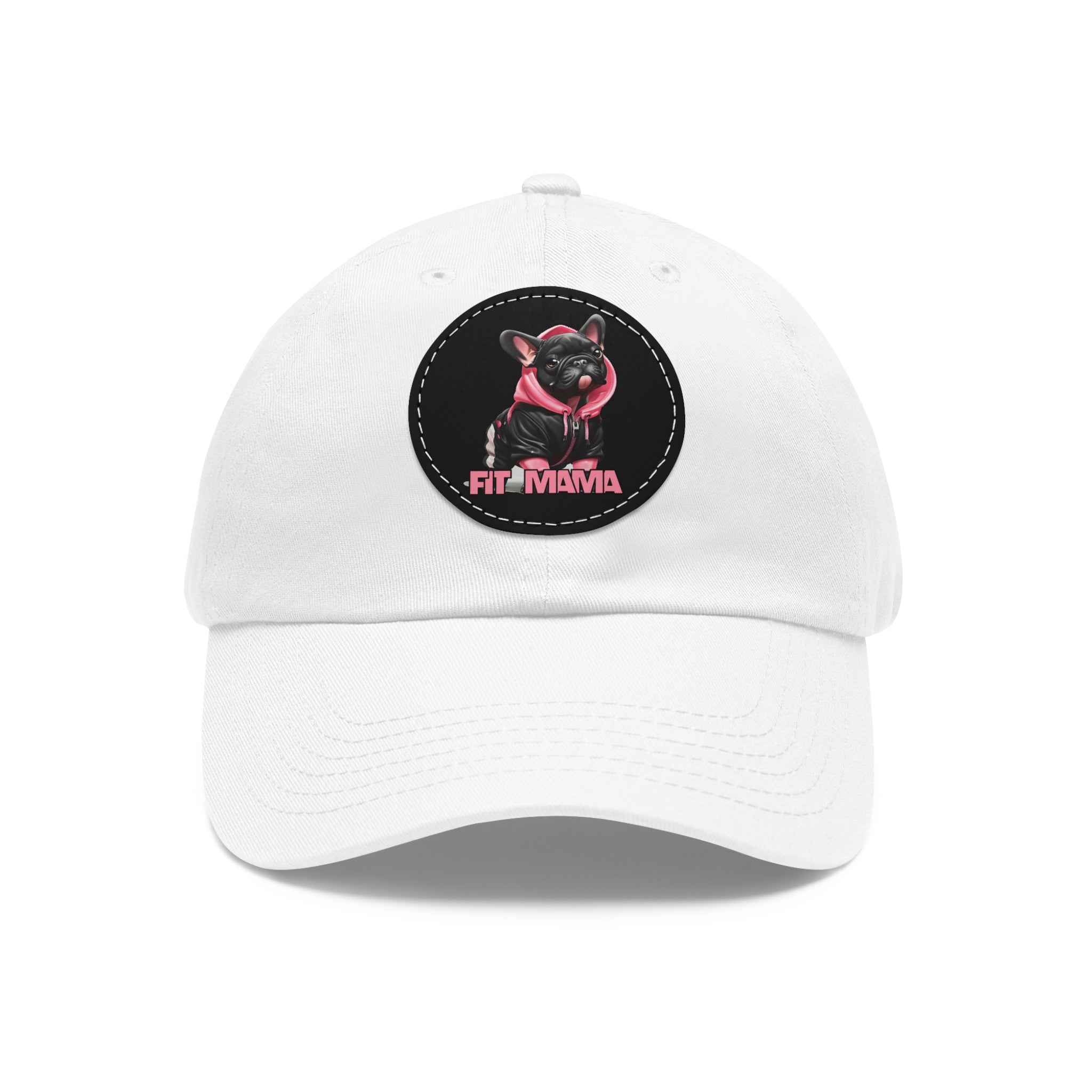 Dad Hat with Leather Patch (Round)