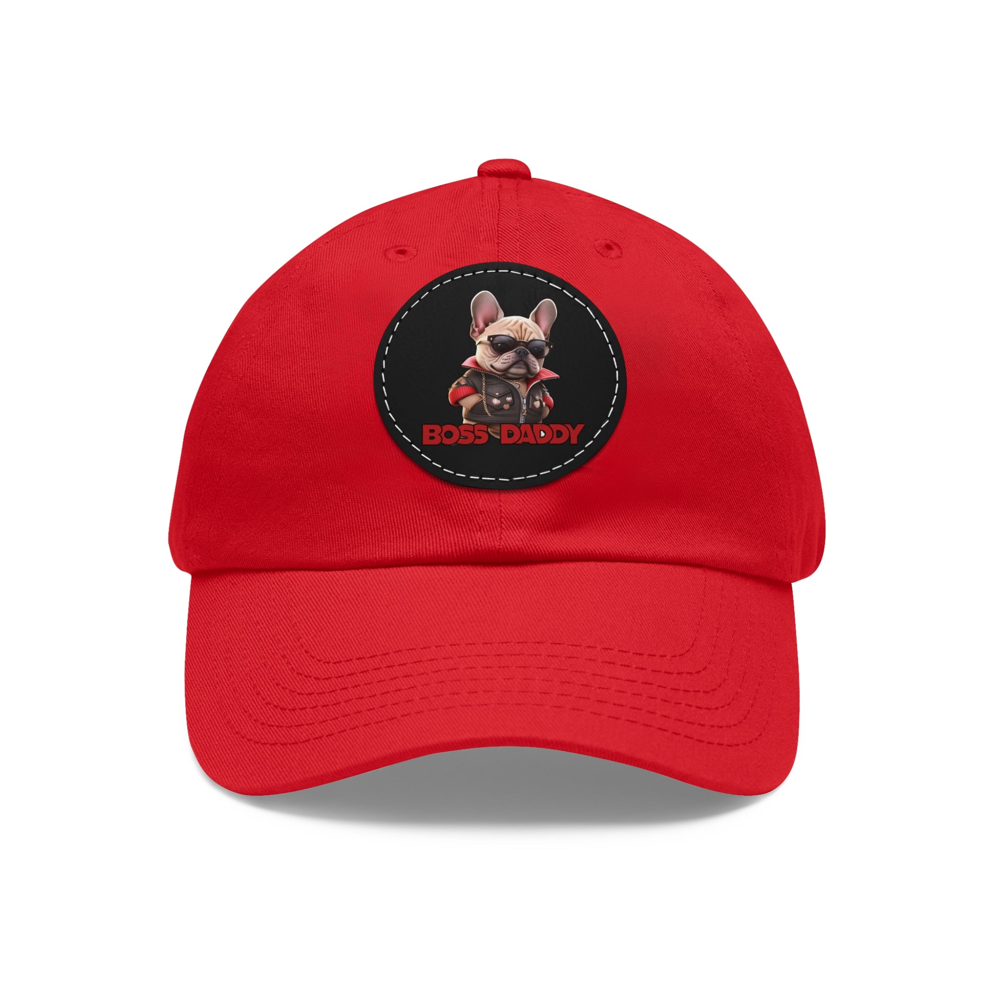 Dad Hat with Leather Patch (Round)