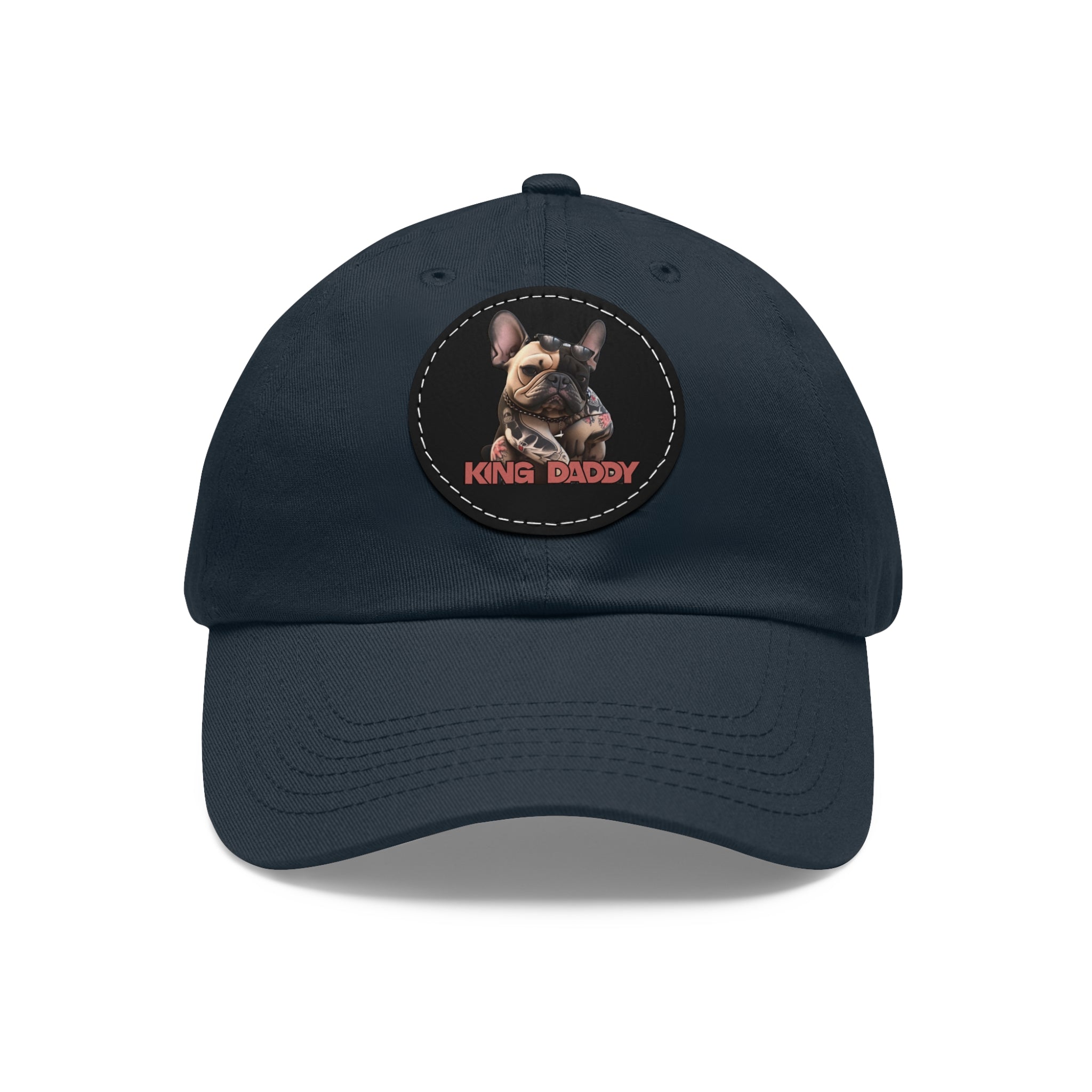 Dad Hat with Leather Patch (Round)