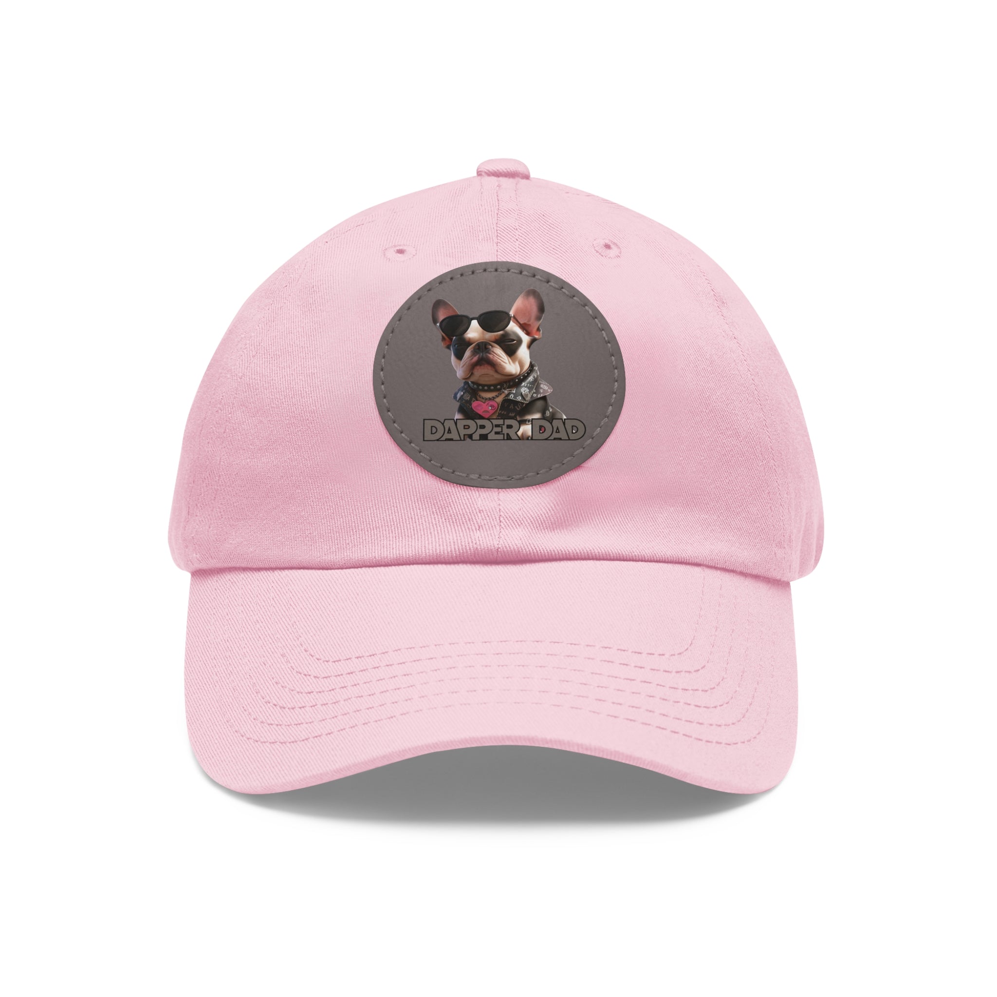 Dad Hat with Leather Patch (Round)