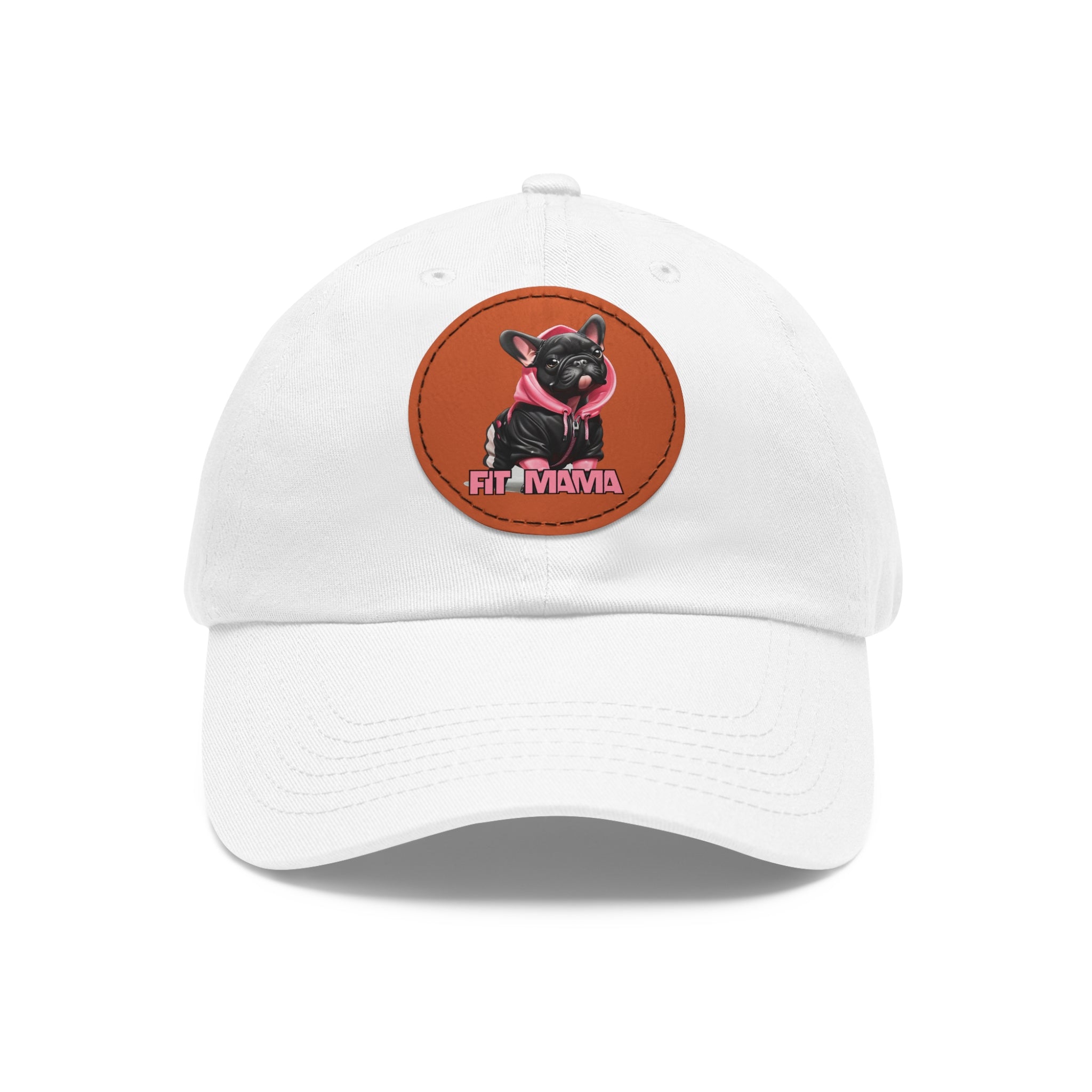 Dad Hat with Leather Patch (Round)