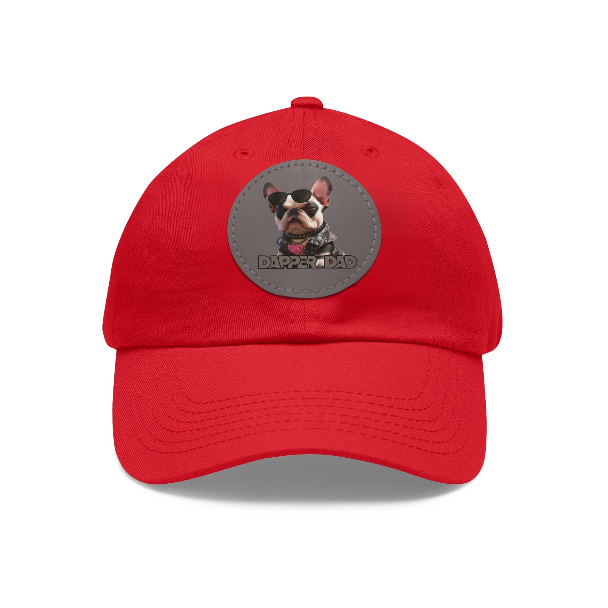 Dad Hat with Leather Patch (Round)