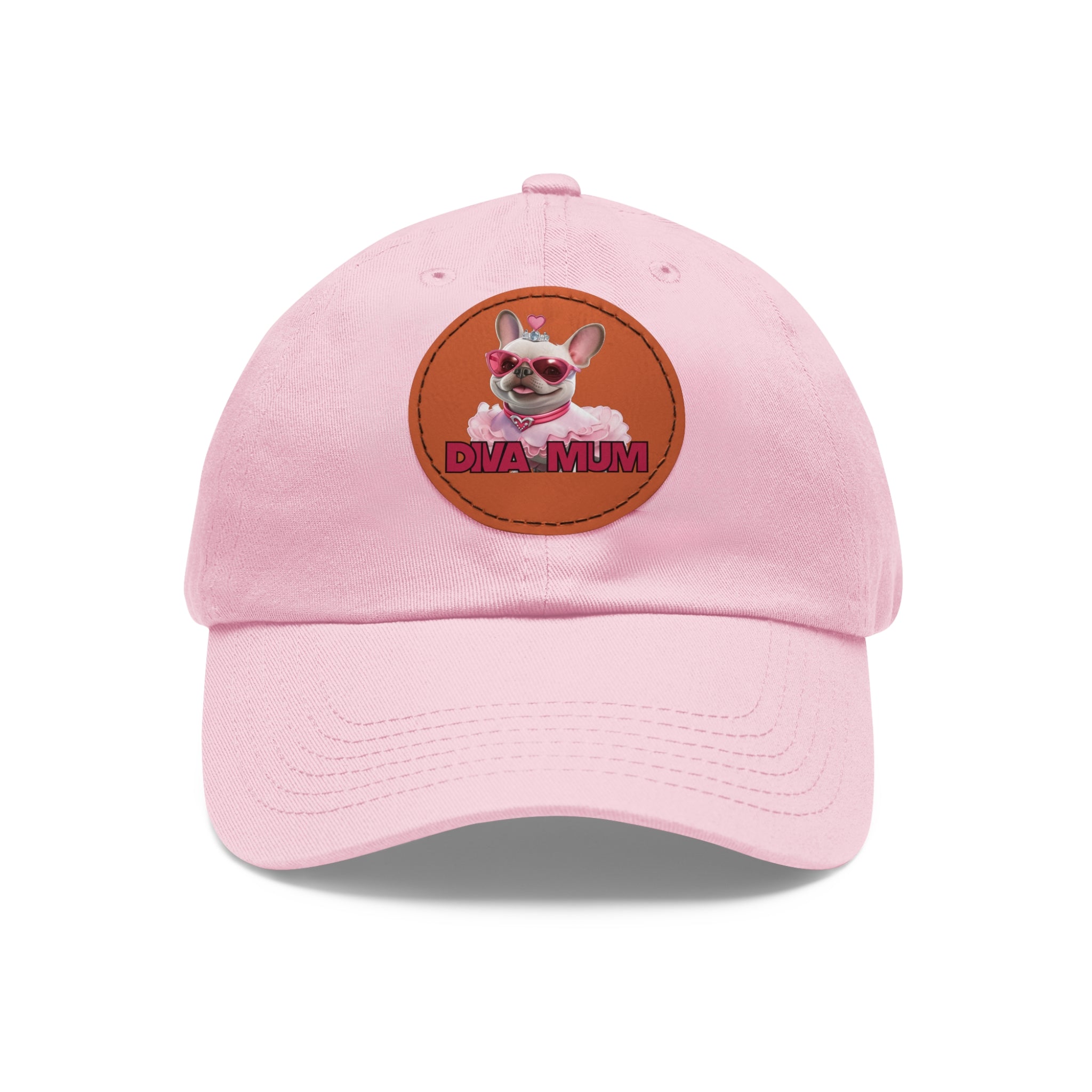 Dad Hat with Leather Patch (Round)