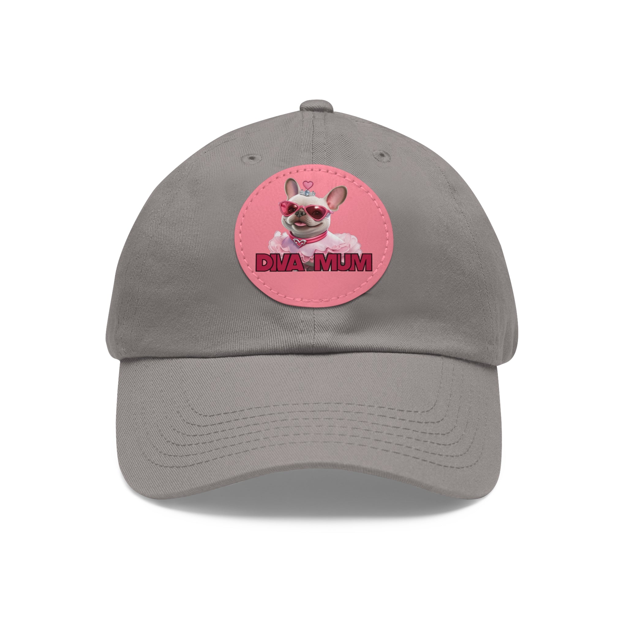 Dad Hat with Leather Patch (Round)