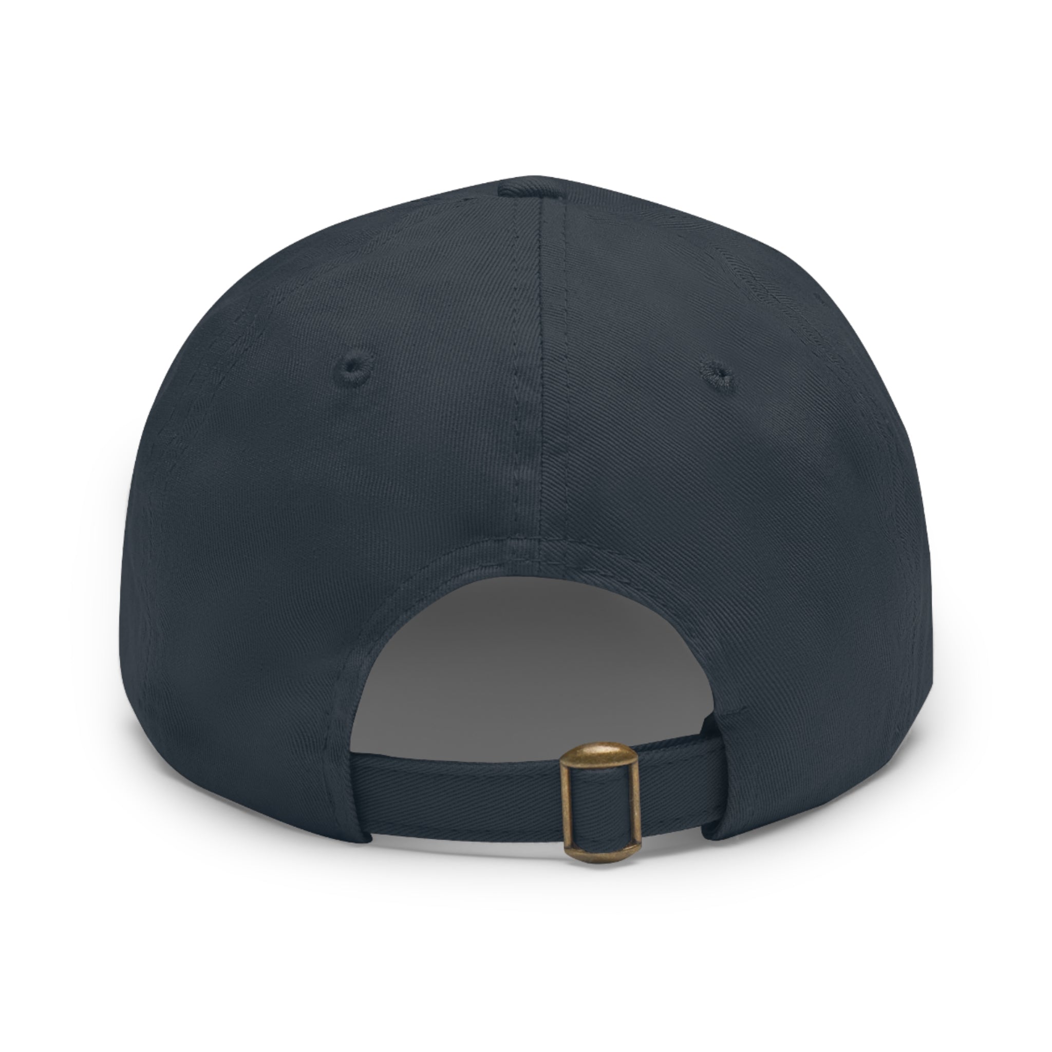 Dad Hat with Leather Patch (Round)