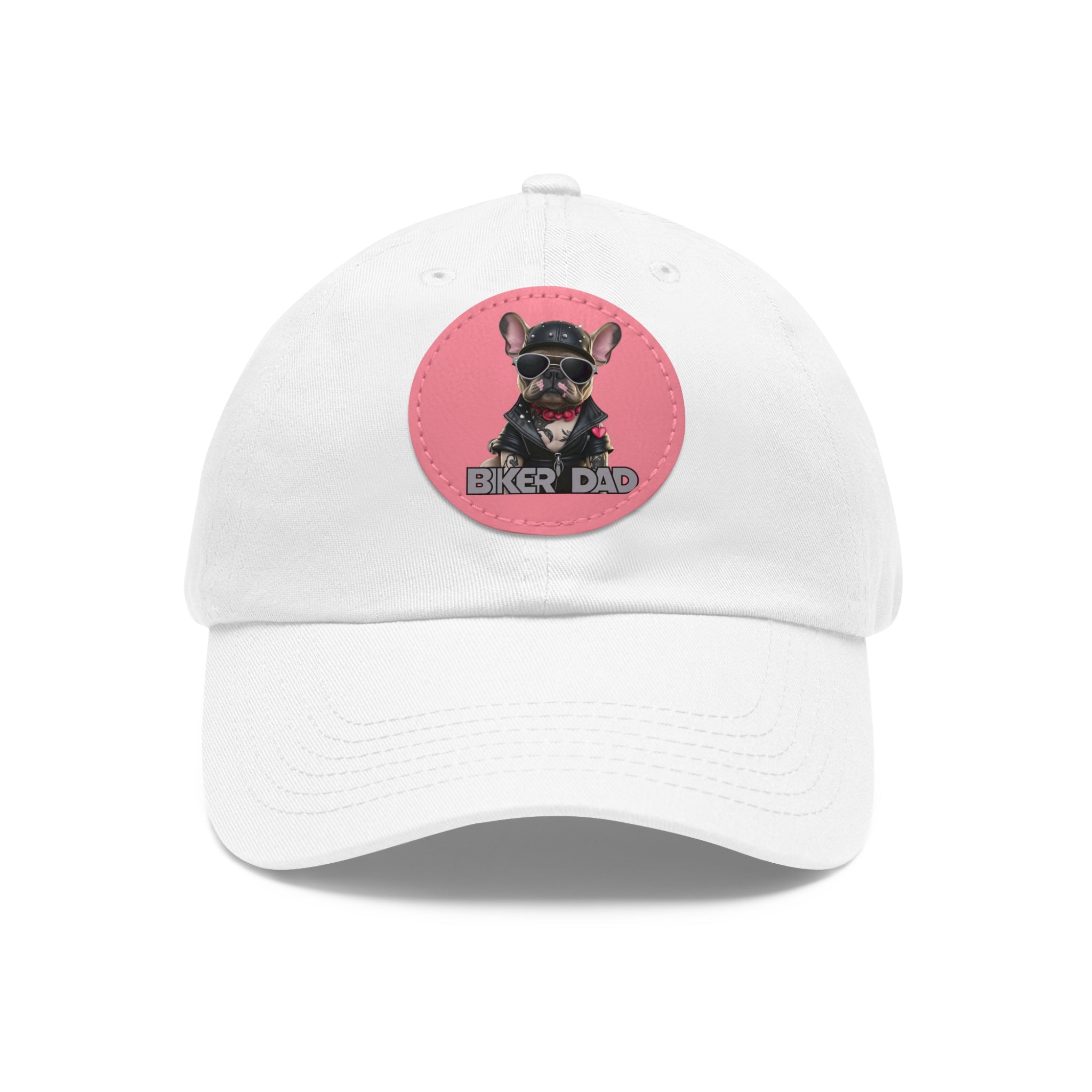 Dad Hat with Leather Patch (Round)