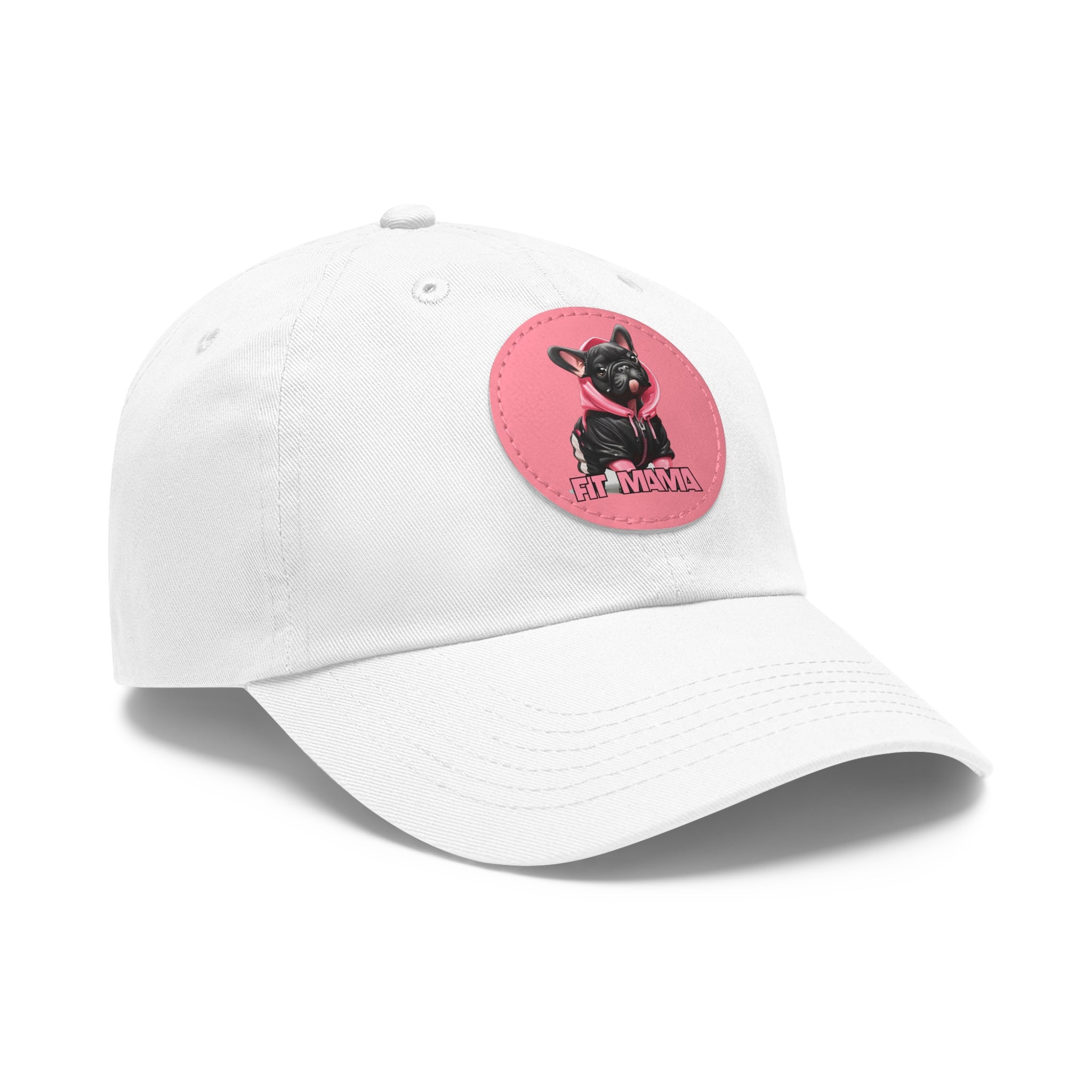 Dad Hat with Leather Patch (Round)