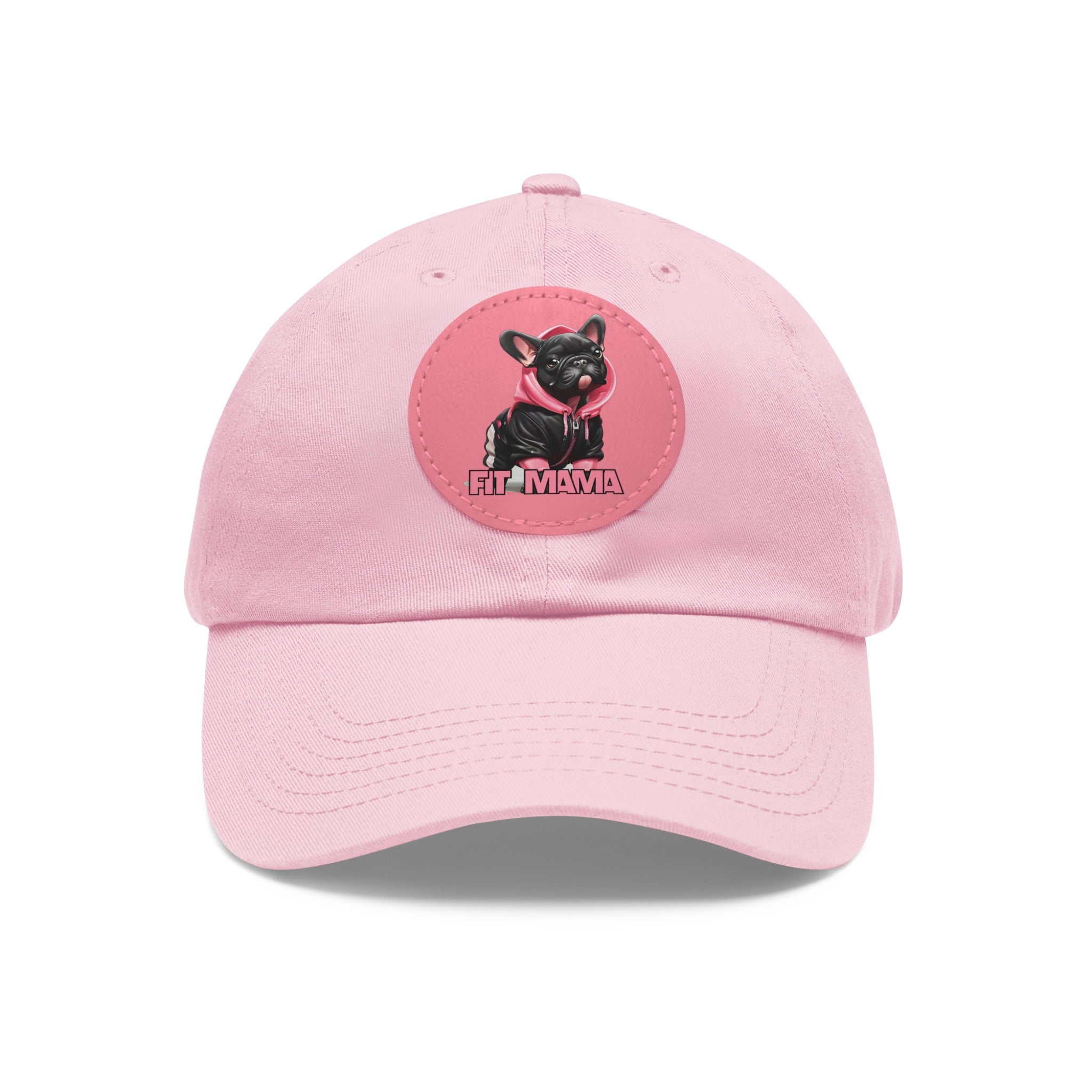 Dad Hat with Leather Patch (Round)