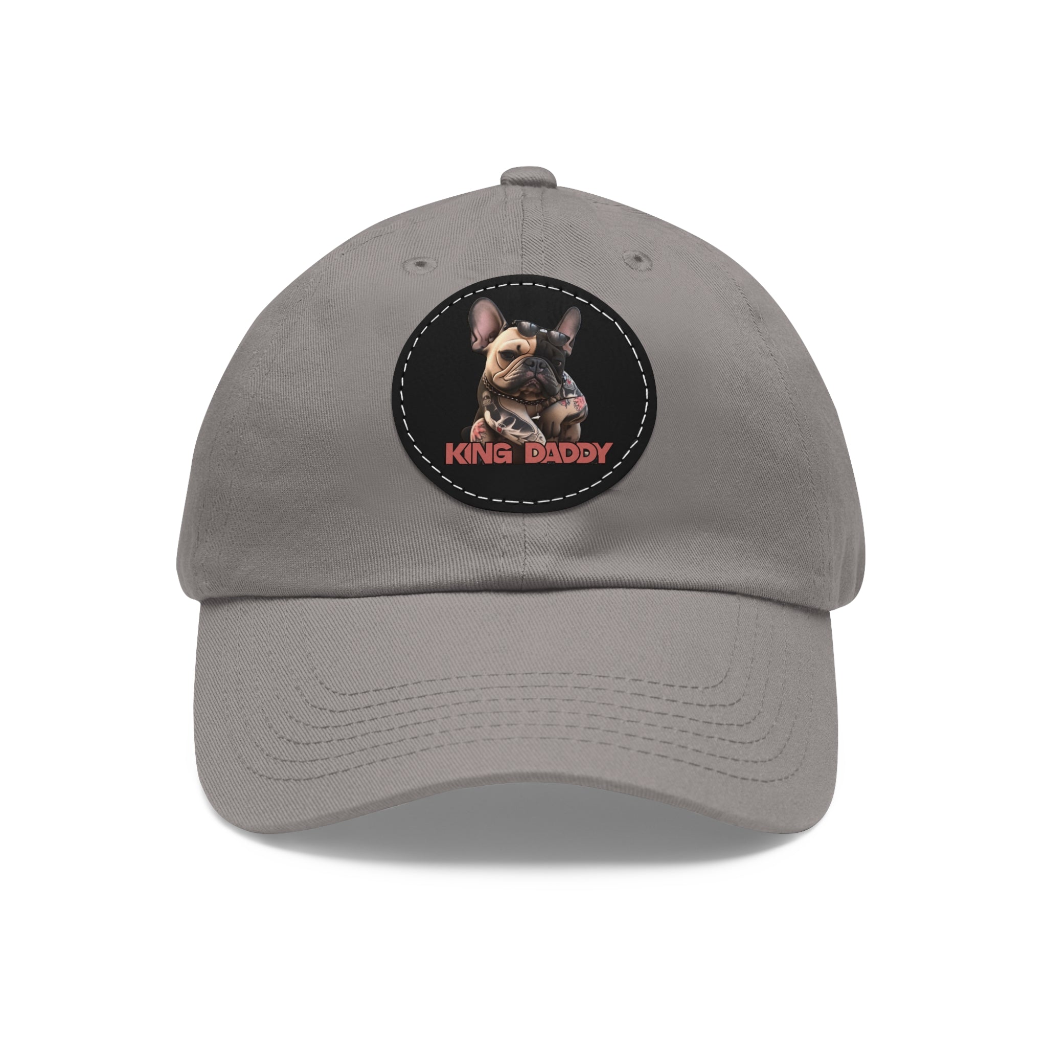 Dad Hat with Leather Patch (Round)