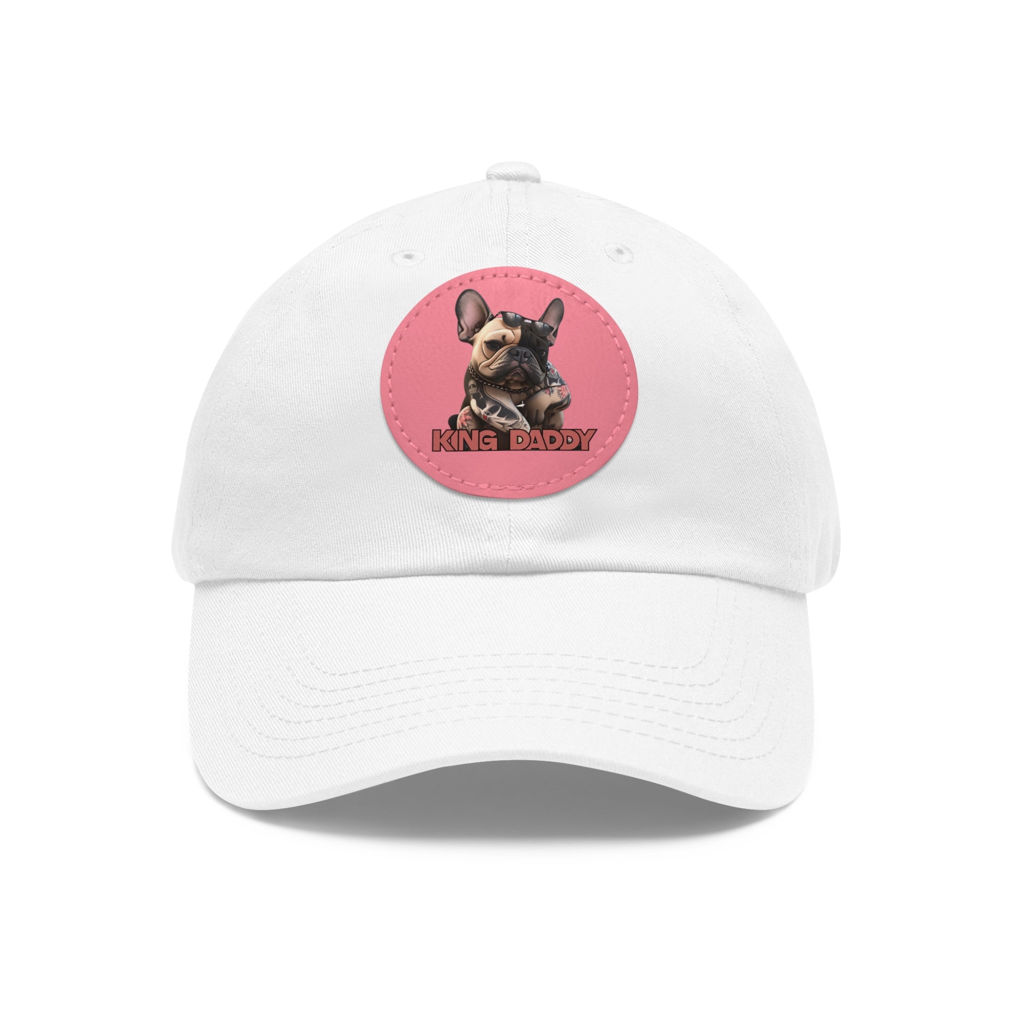 Dad Hat with Leather Patch (Round)