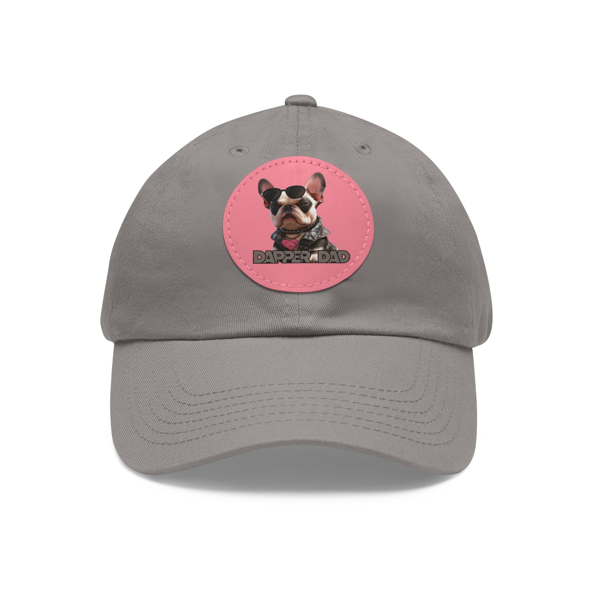 Dad Hat with Leather Patch (Round)