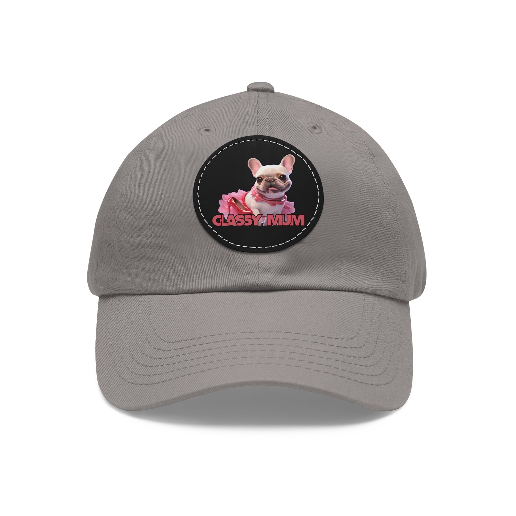 Dad Hat with Leather Patch (Round)