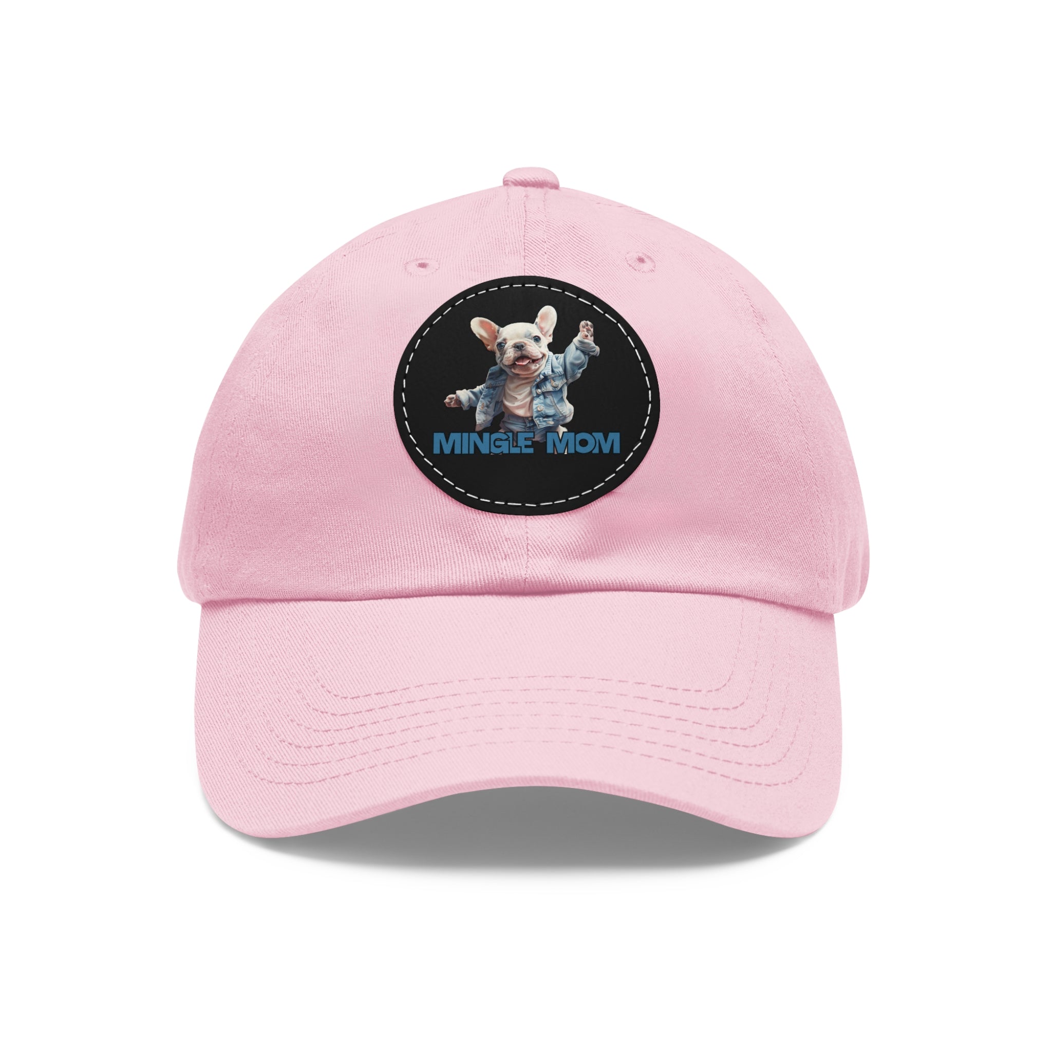 Dad Hat with Leather Patch (Round)